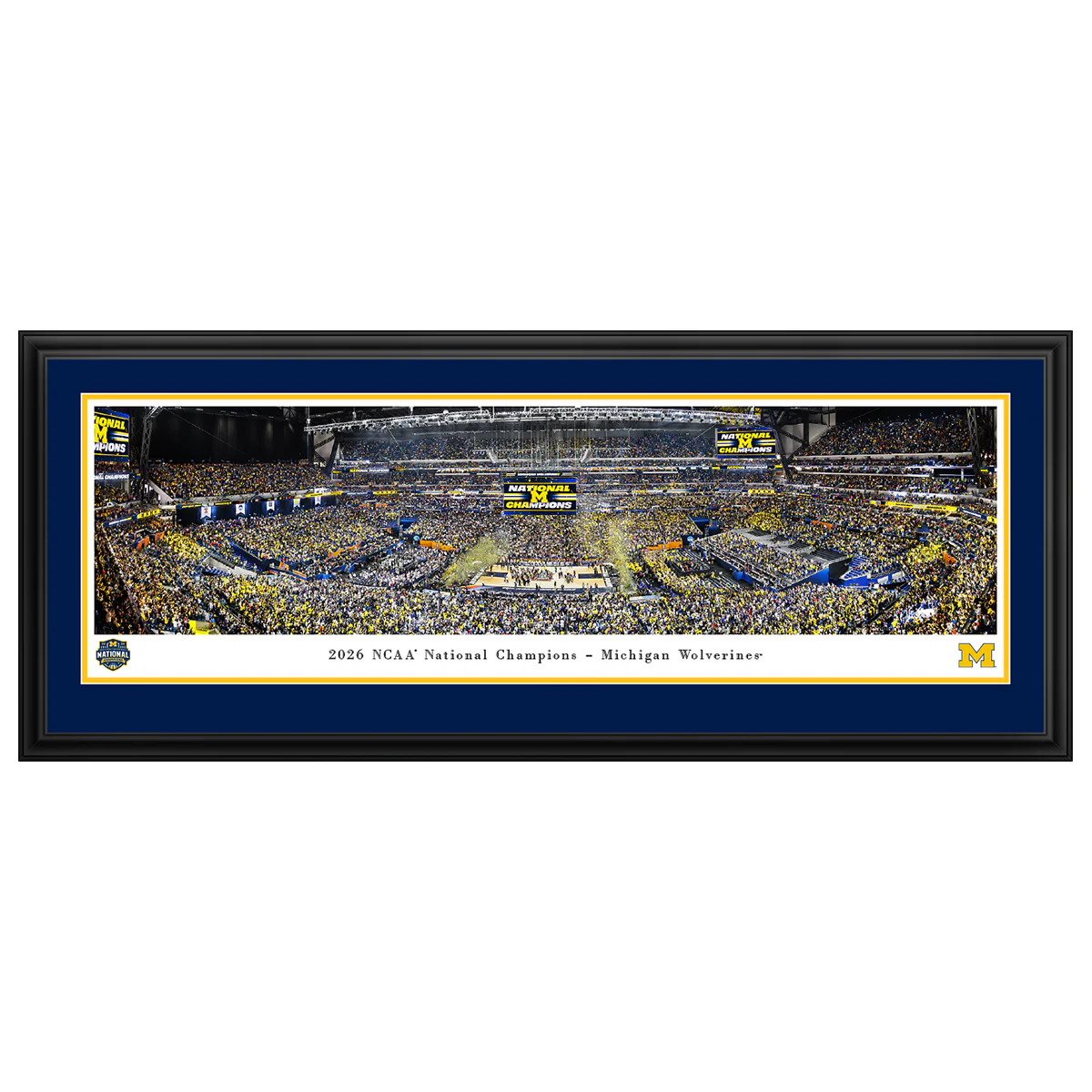 2026 NCAA Basketball National Champions, Michigan Wolverines Panorama