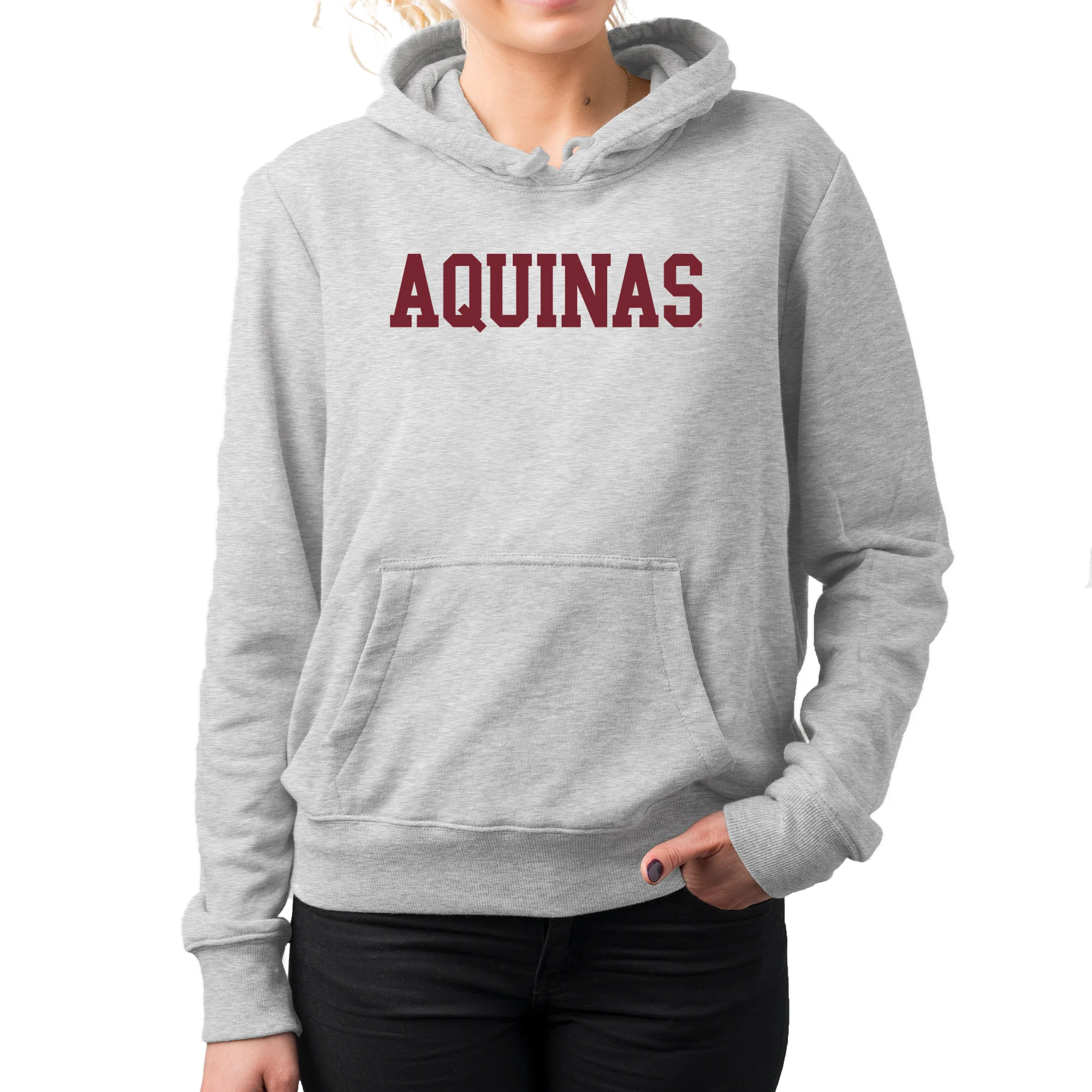 Aquinas Saints Basic Block Hoodie - Sport Grey - Image 4