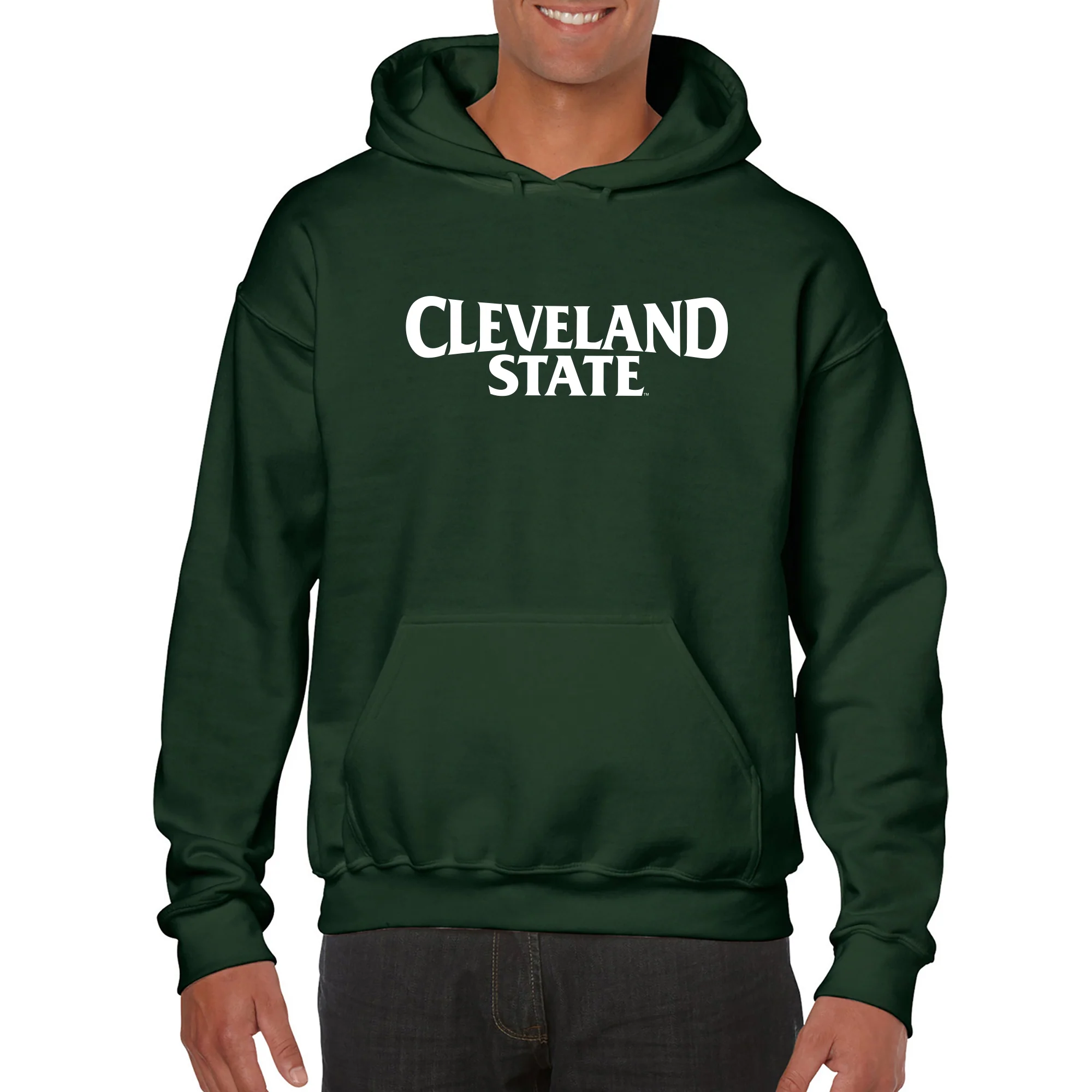Cleveland State Vikings Basic Block Hoodie - Forest - Image 3