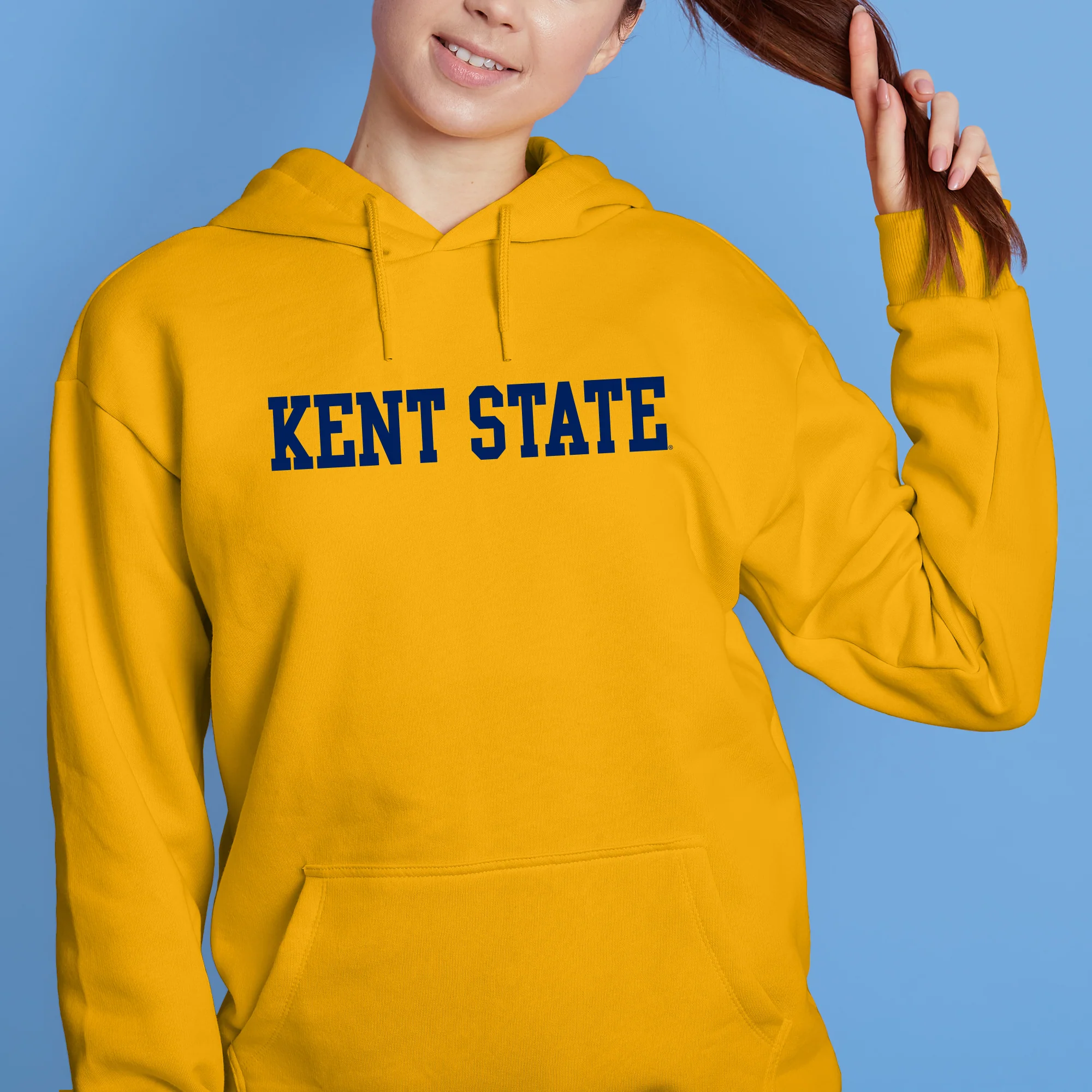 Kent State Golden Flashes Basic Block Hoodie - Gold - Image 4