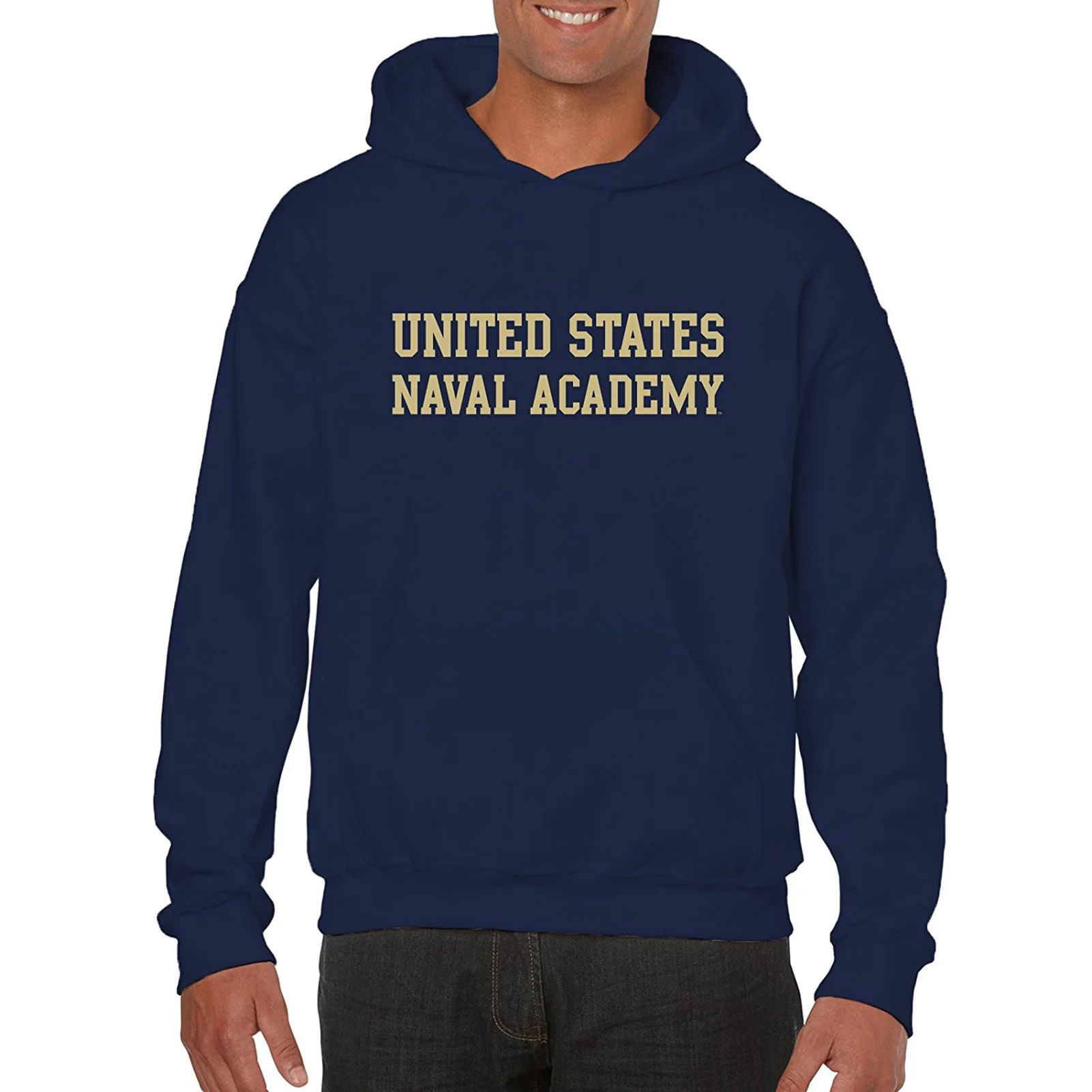 United States Naval Academy Midshipmen Basic Block Heavy Blend Hoodie - Navy - Image 3
