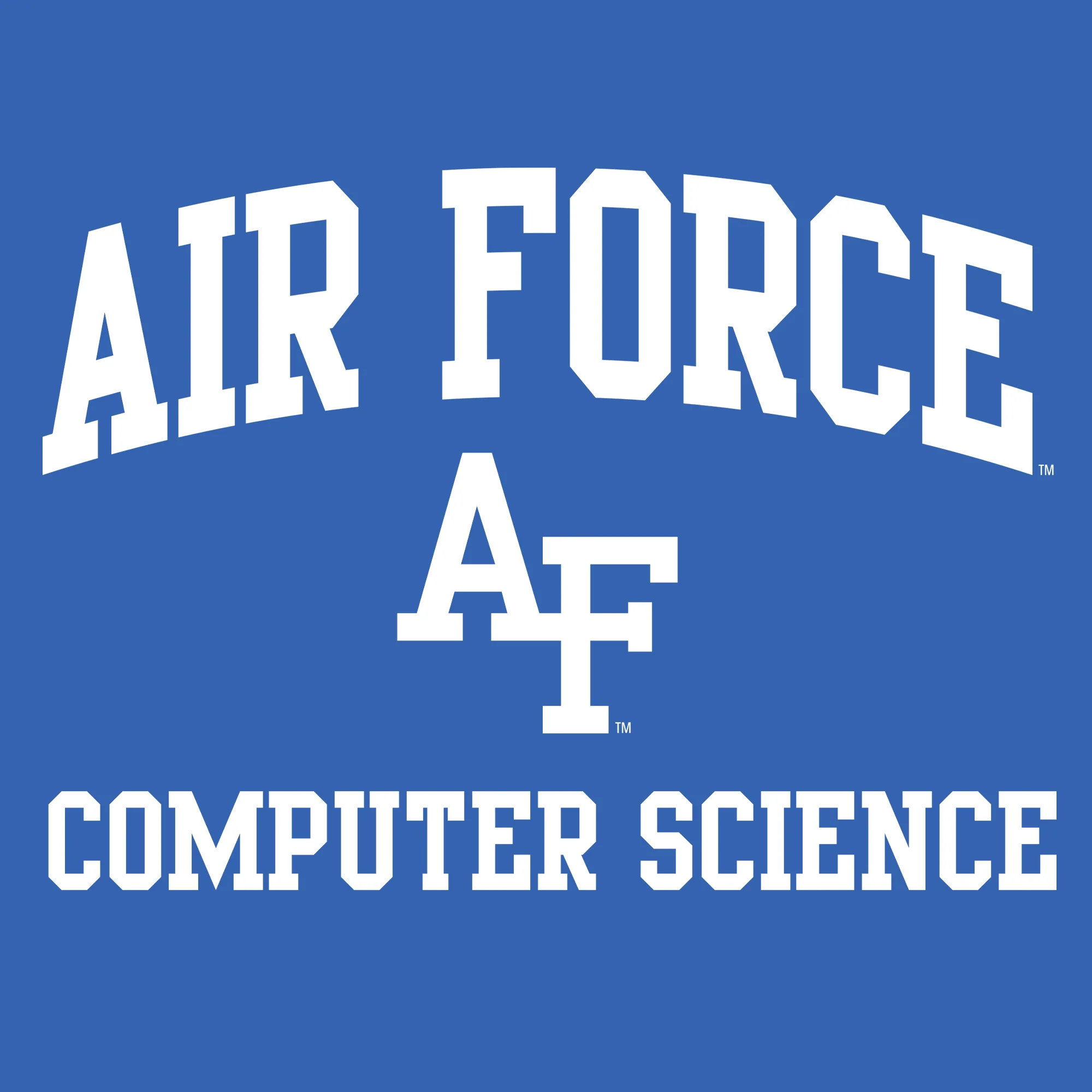 Air Force Academy Arch Logo Computer Science T-Shirt - Royal - Image 2