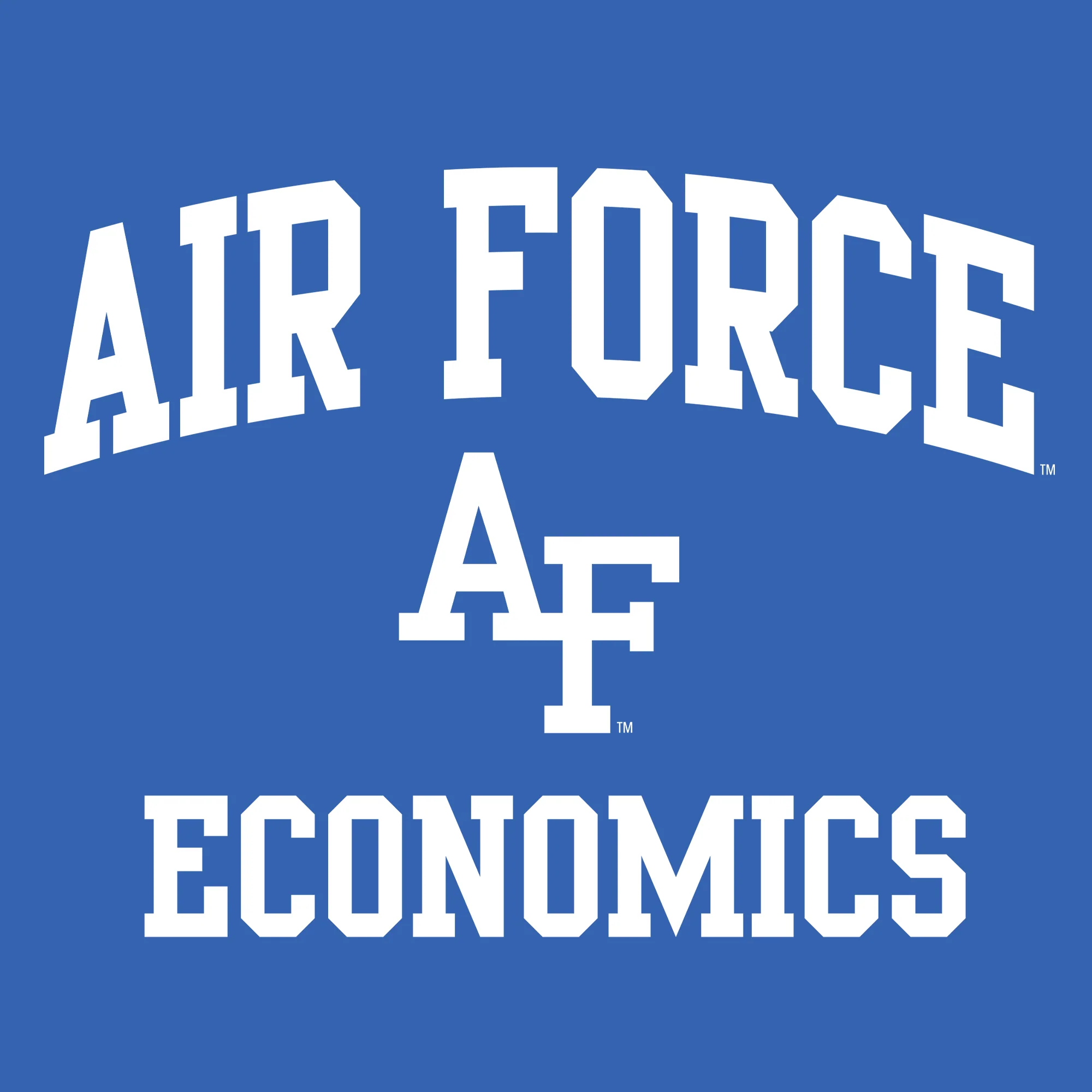 Air Force Academy Arch Logo Economics T-Shirt - Royal - Image 2