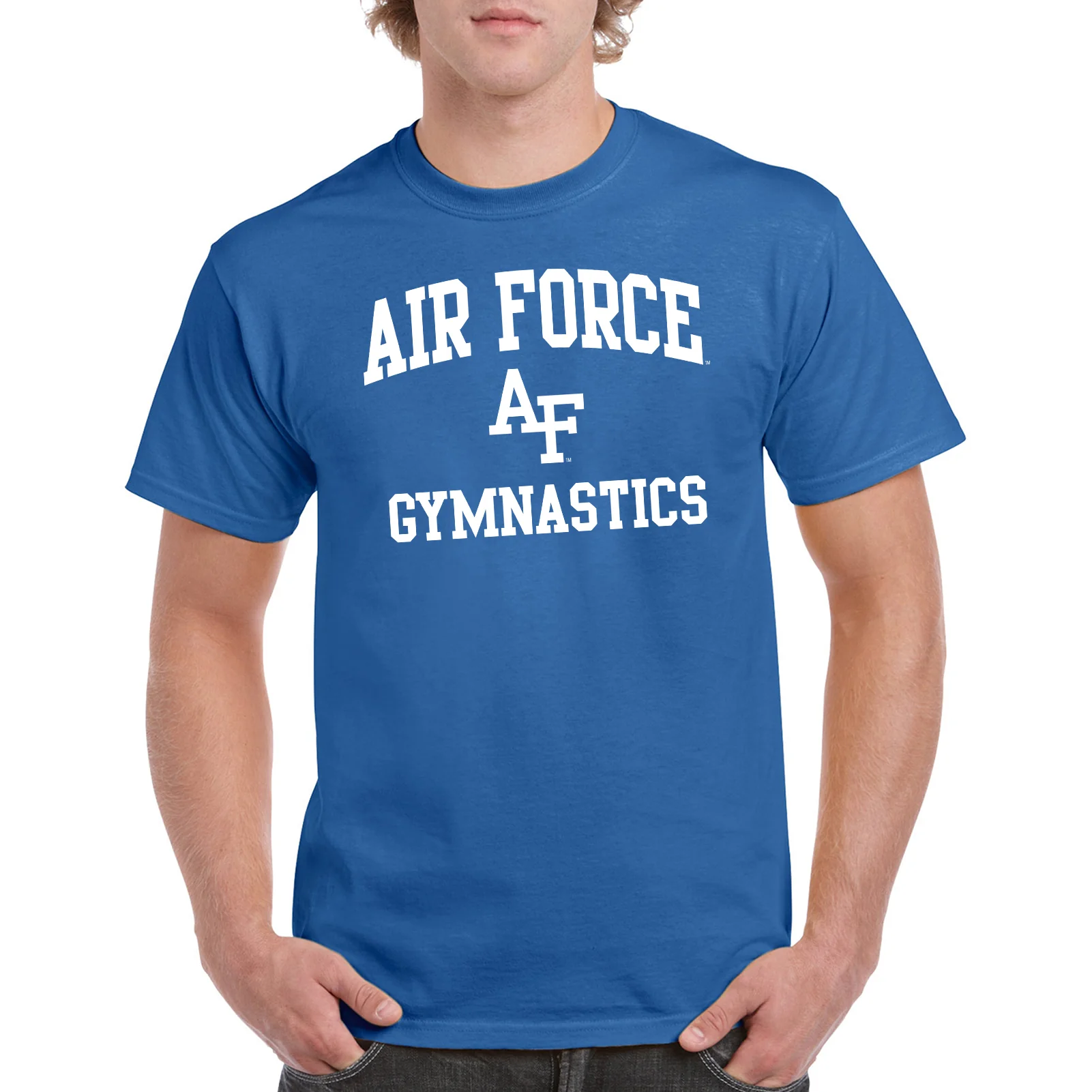 Air Force Academy Arch Logo Gymnastics T-Shirt - Royal - Image 3