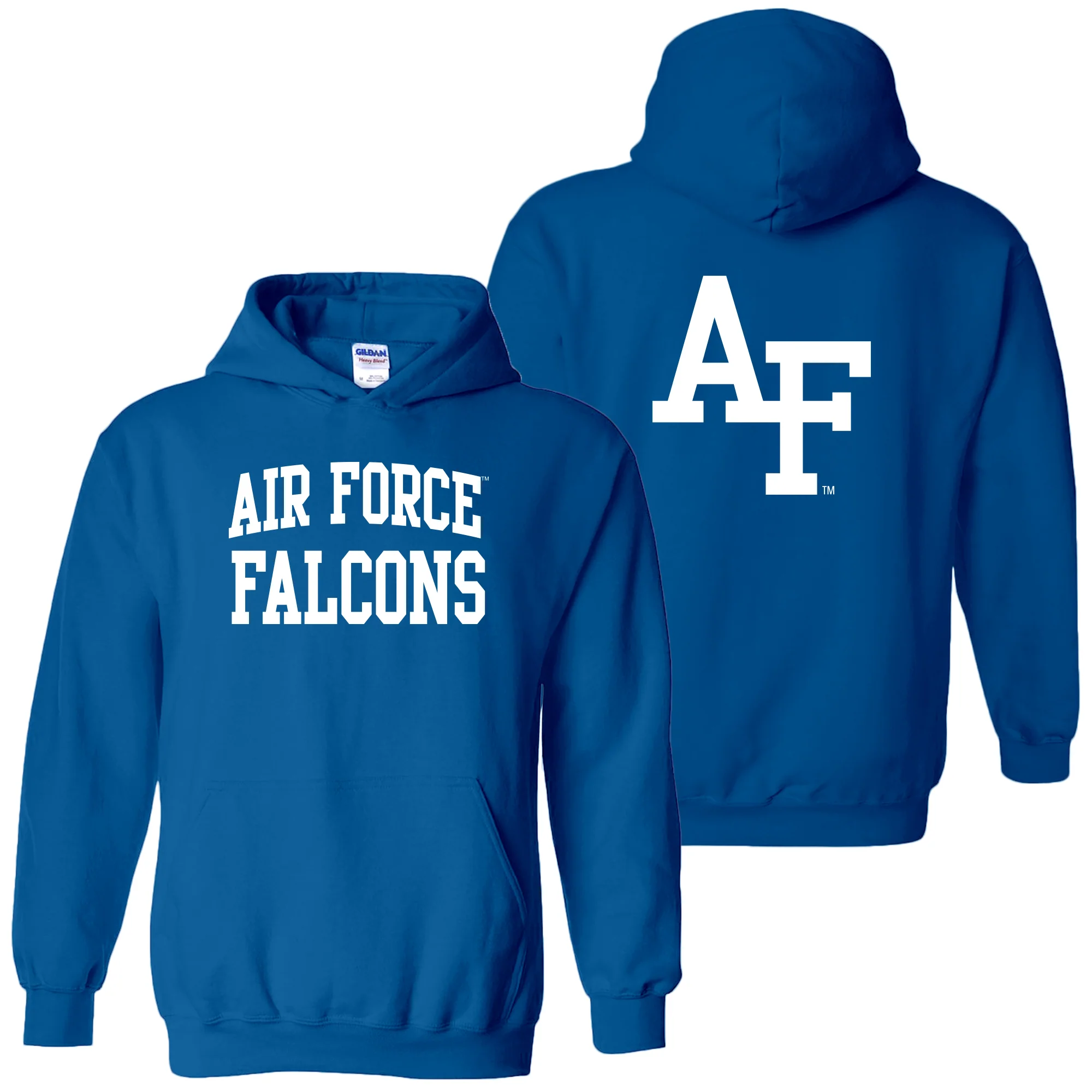Air Force Academy Falcons Front Back Hoodie - Royal