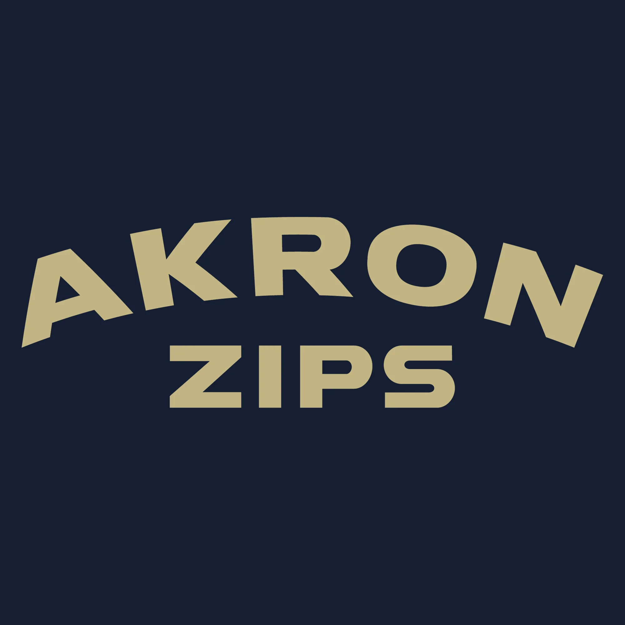 Akron Zips Arch Logo Long Sleeve T Shirt - Navy - Image 2