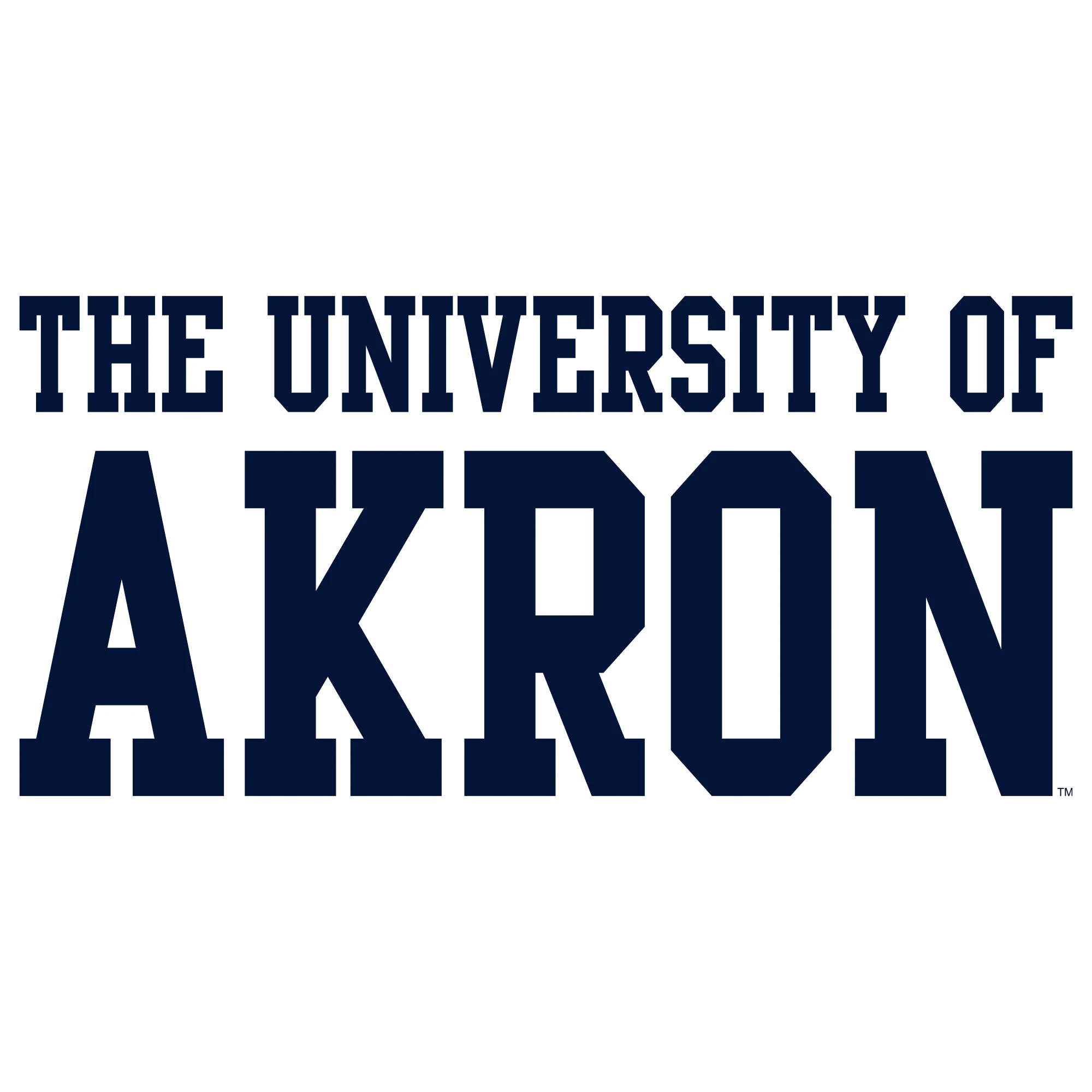 Akron Zips Basic Block T Shirt - White - Image 2
