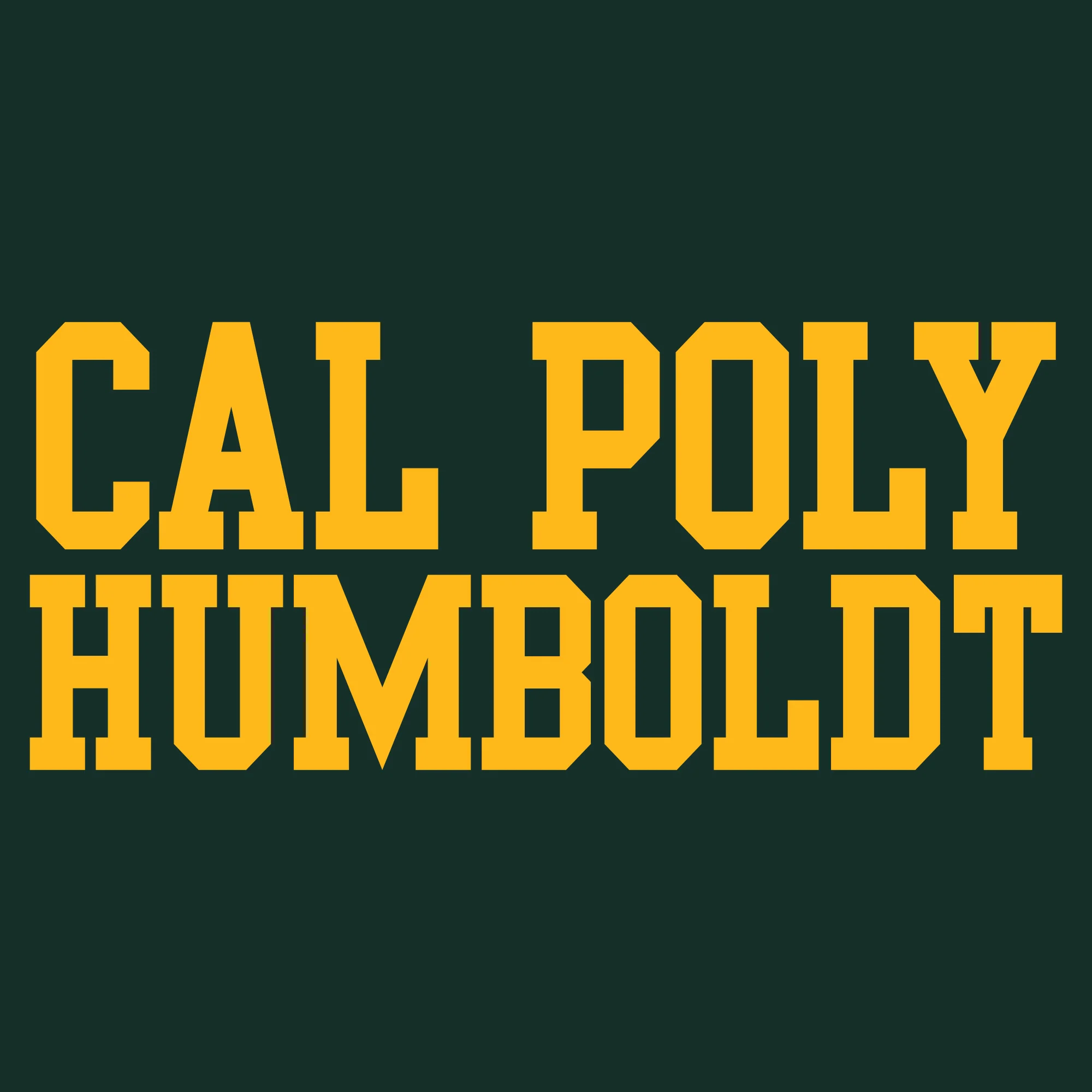 Cal Poly Humboldt Lumberjacks Basic Block Long Sleeve T Shirt - Forest - Image 2