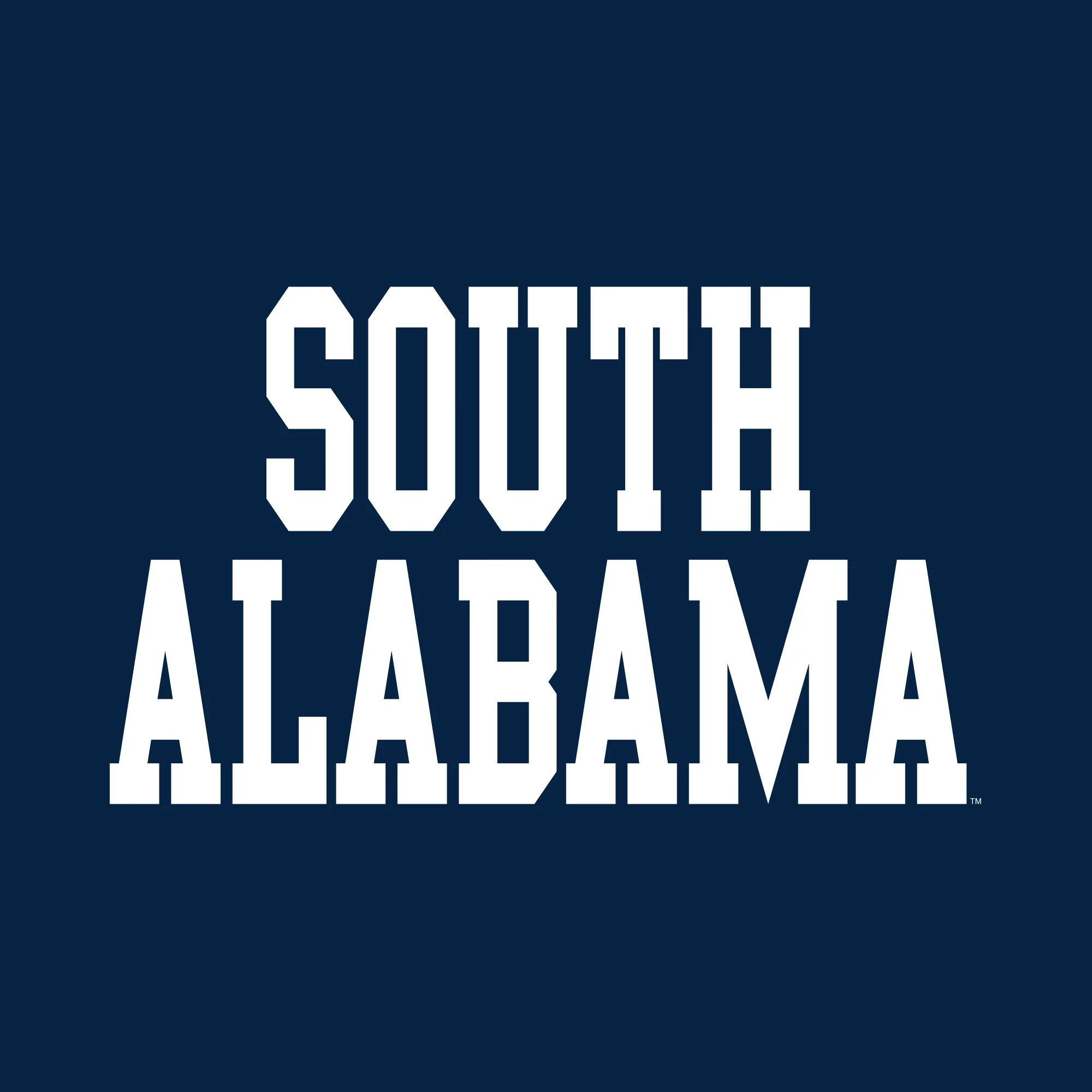 South Alabama Jaguars Basic Block Long Sleeve T Shirt - Navy - Image 2