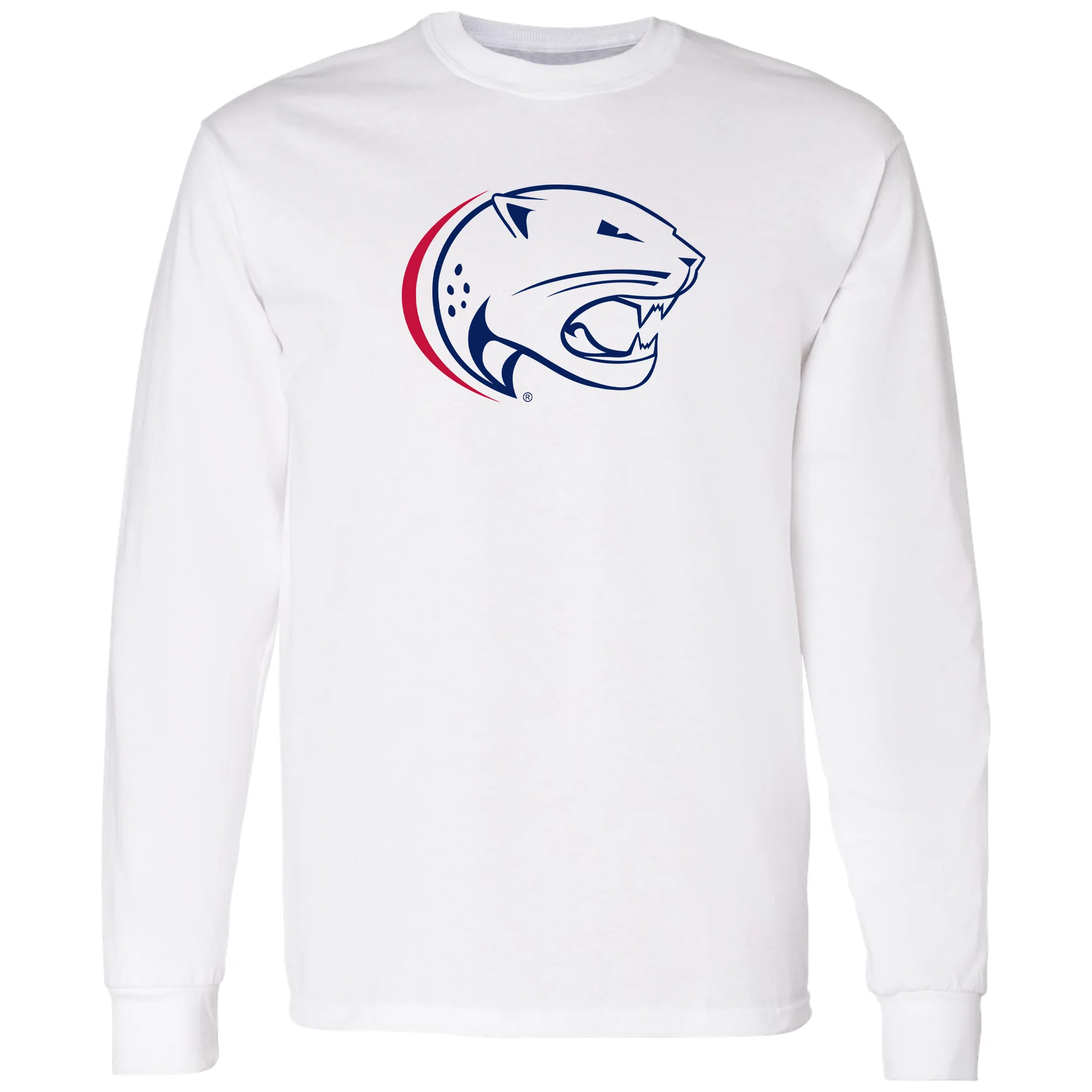 South Alabama Jaguars Primary Logo Long Sleeve T Shirt - White