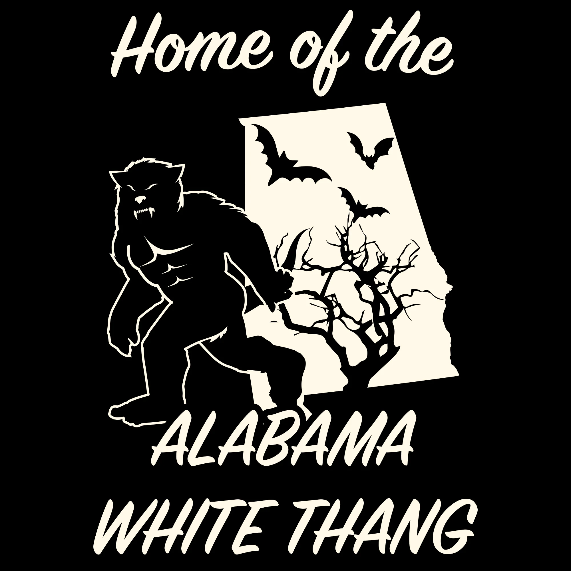 Alabama White Thang Cryptid T-Shirt - Black - Image 2