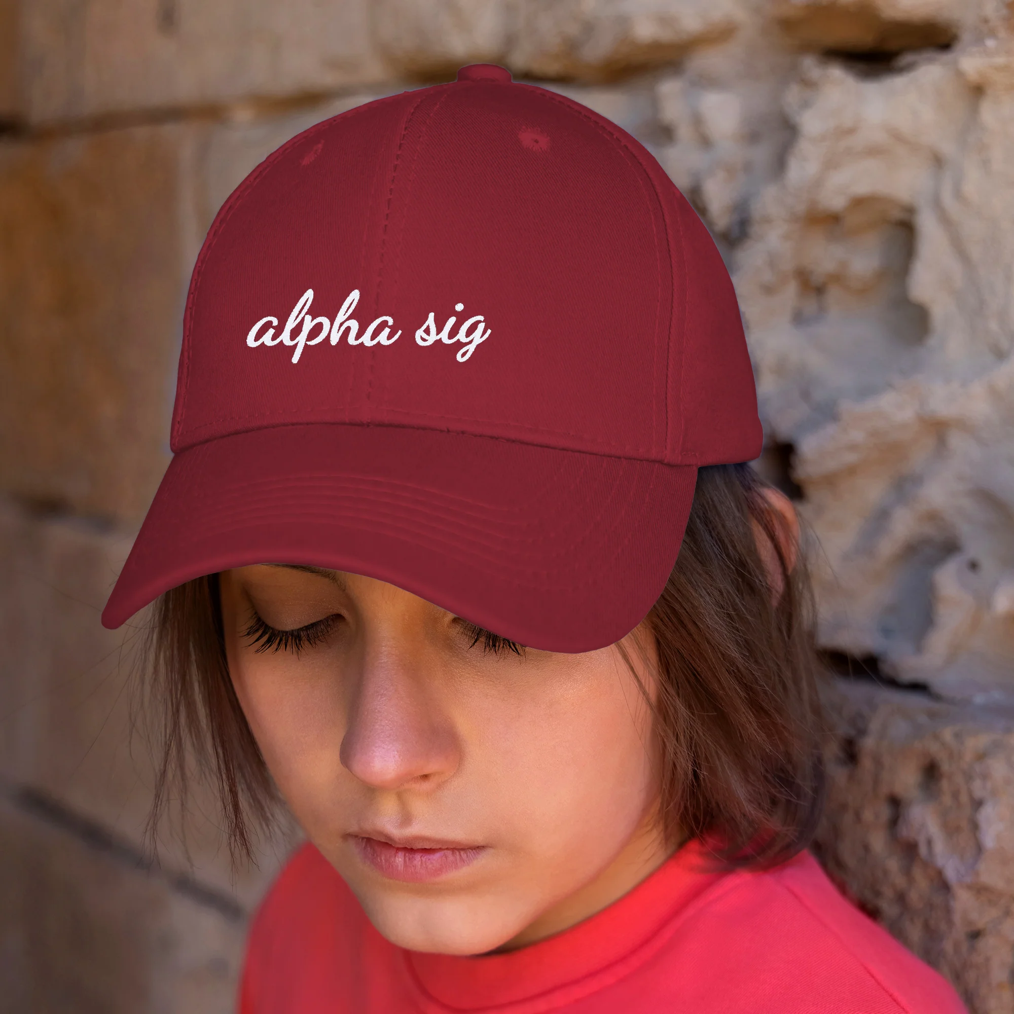 Alpha Sigma Alpha Greek Script Hat - Image 4