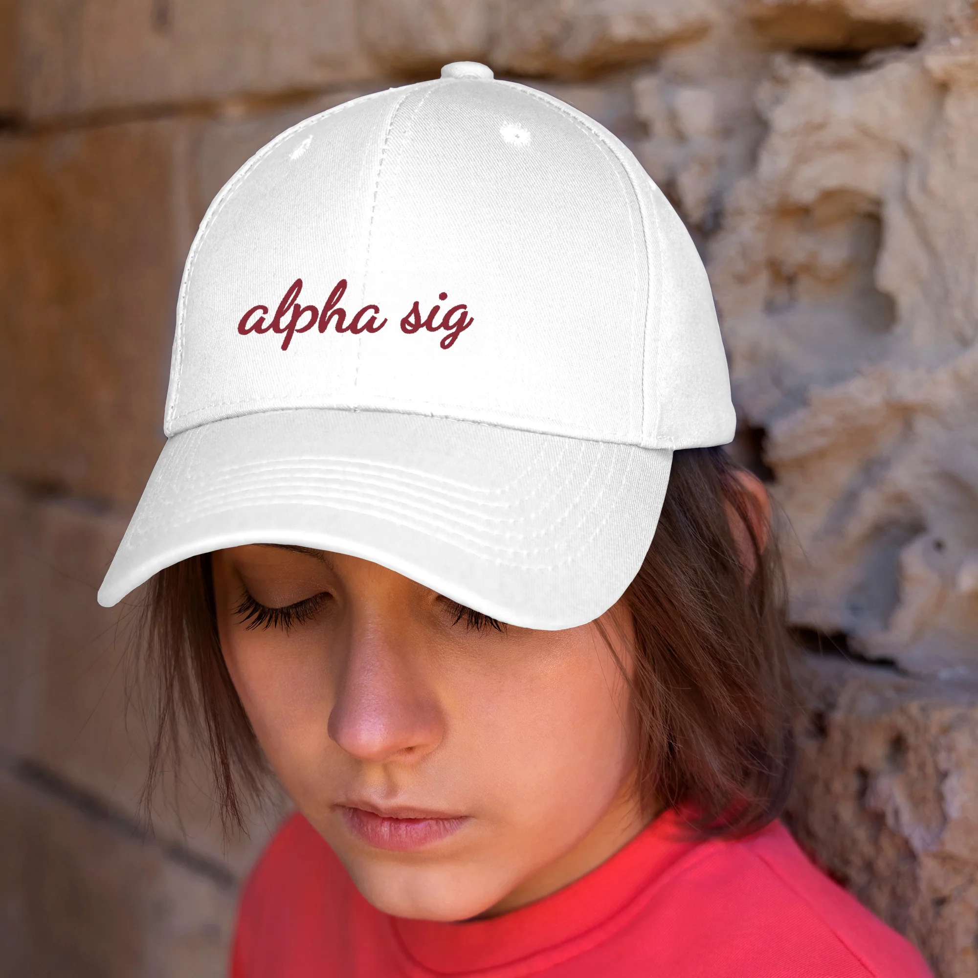 Alpha Sigma Alpha Greek Script Hat - Image 6