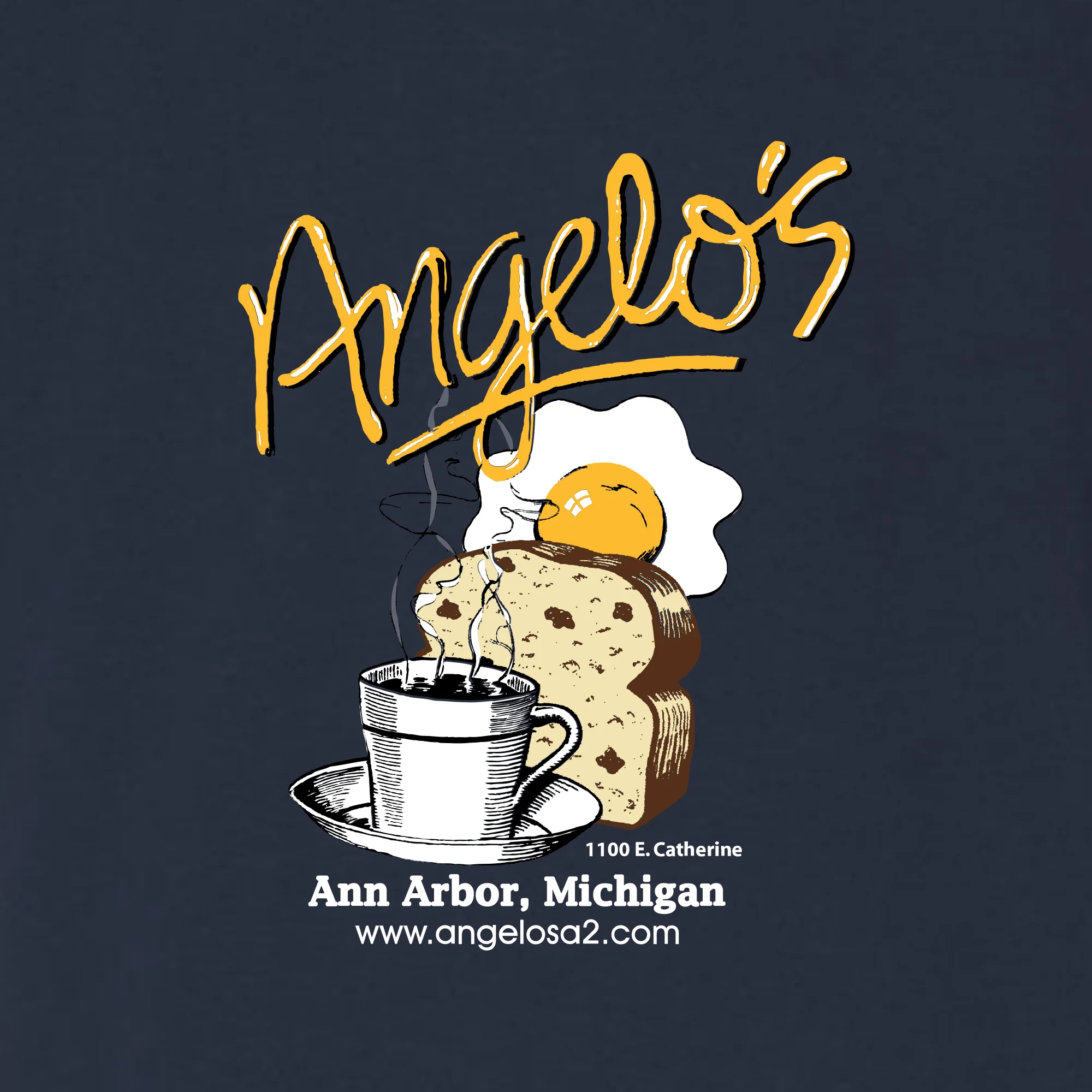 Made in AA - Angelos Triblend T-Shirt - Solid Navy - Image 2