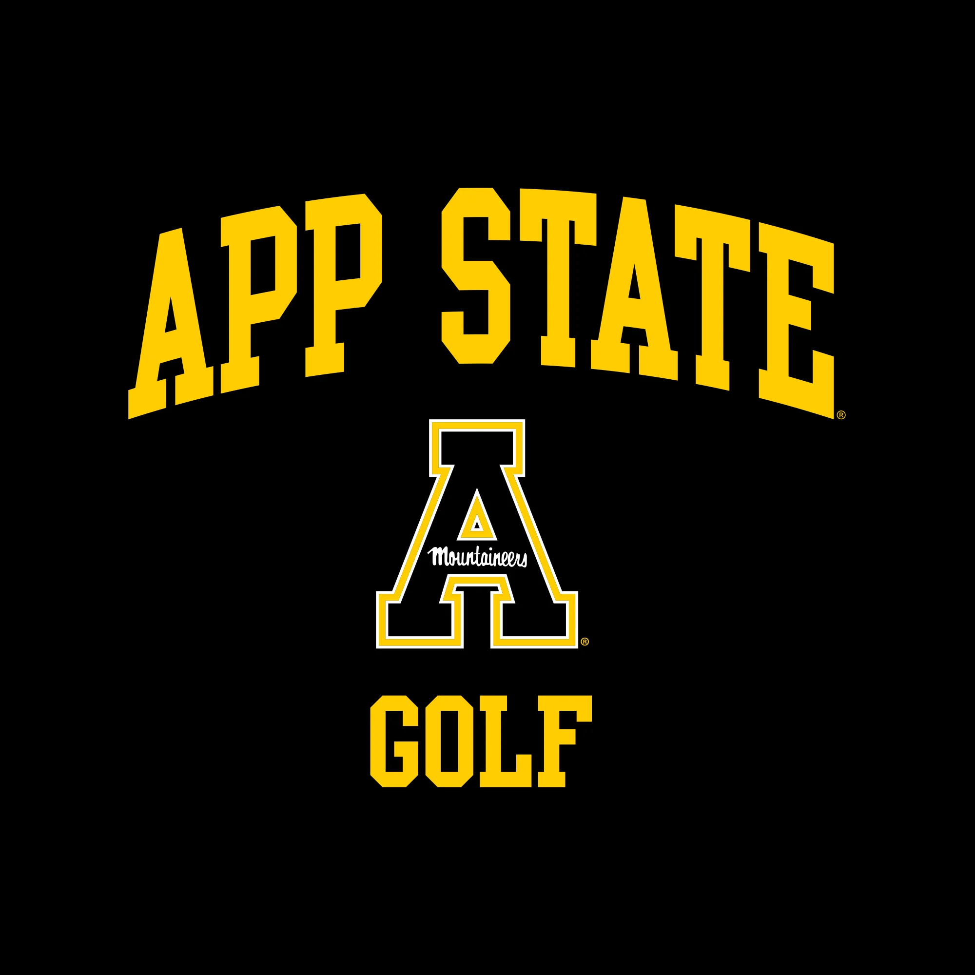 App State Arch Logo Golf T-Shirt - Black - Image 2