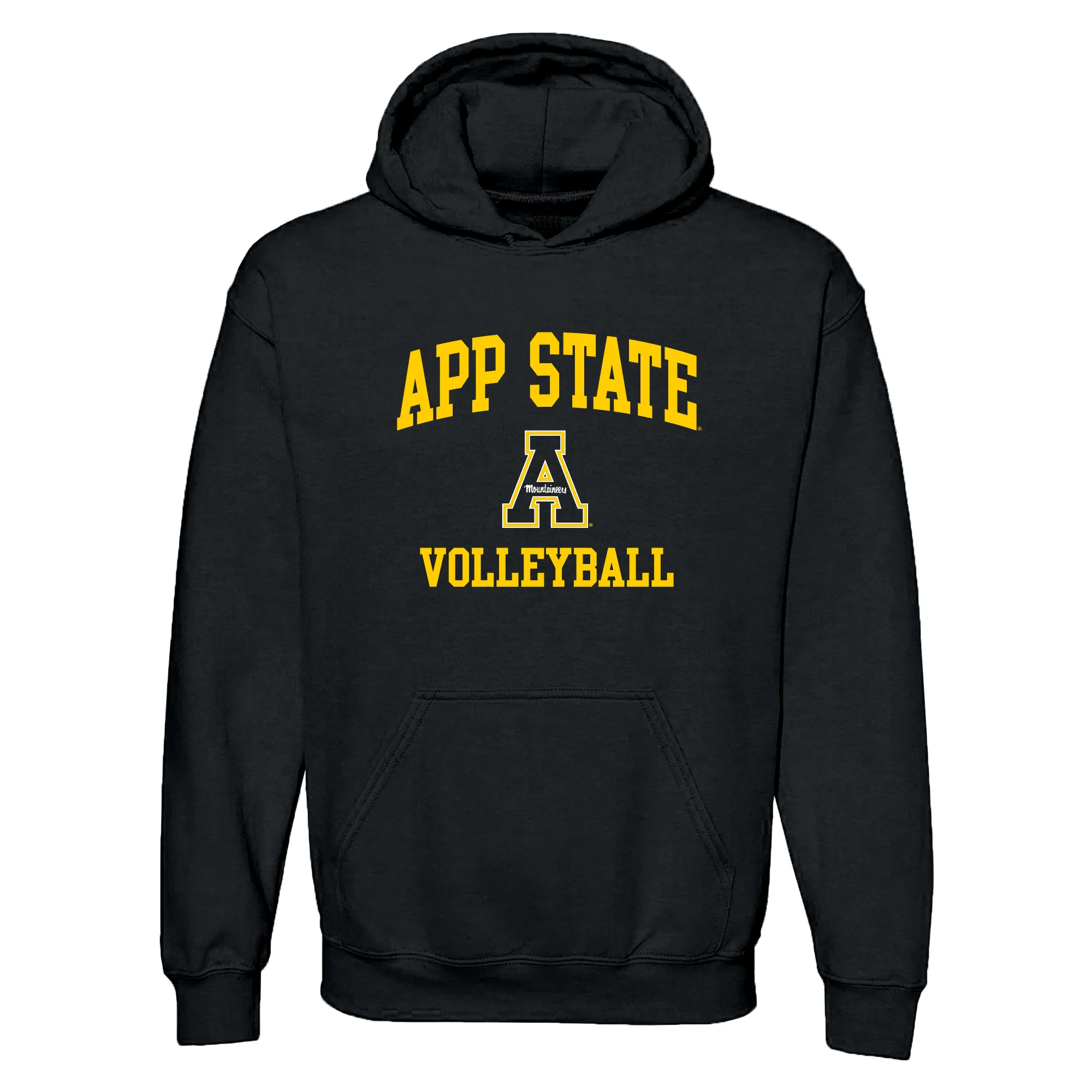 App State Arch Logo Volleyball Hoodie - Black