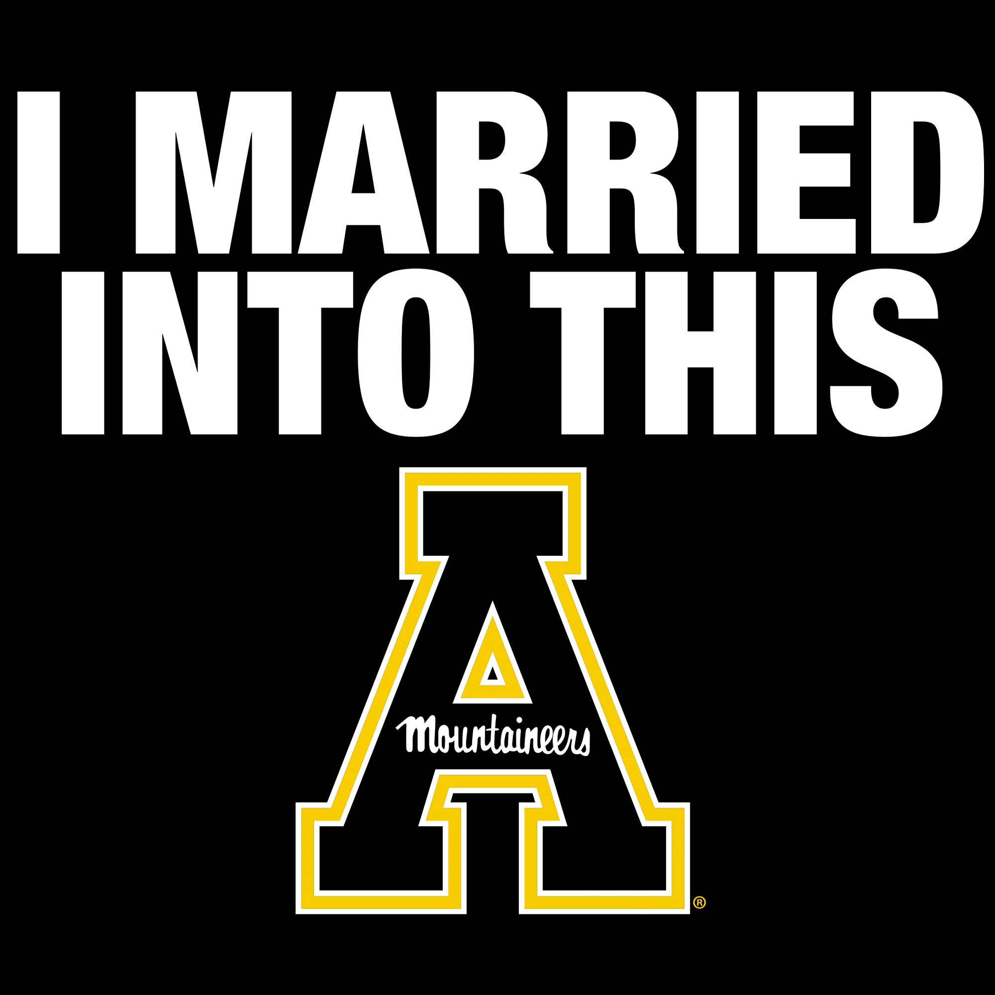 Appalachian State Mountaineers I Married Into This T-Shirt - Black - Image 2