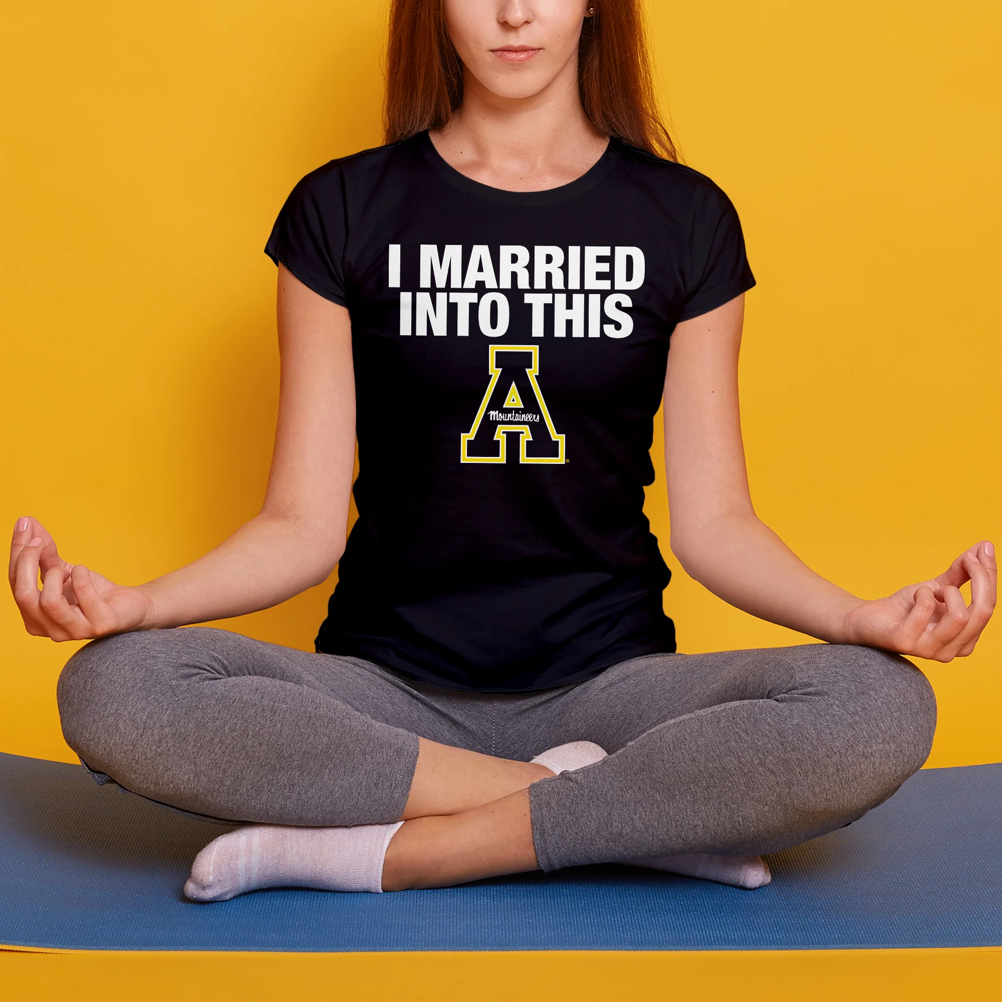 Appalachian State Mountaineers I Married Into This Women's T-Shirt - Black - Image 4
