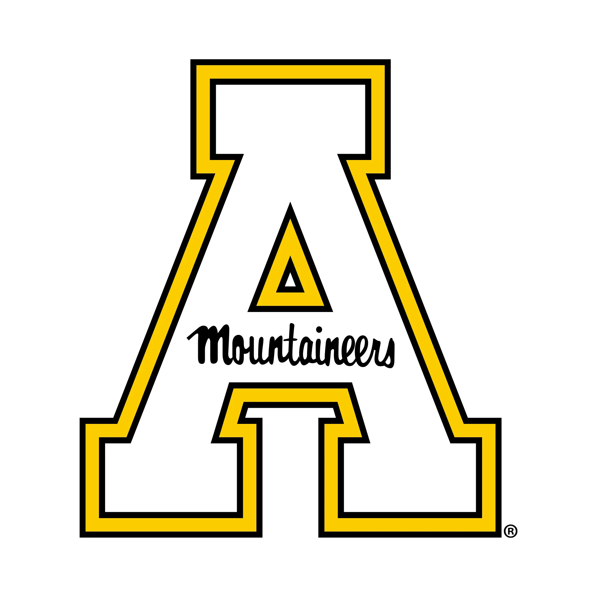 Appalachian State University Mountaineers Primary Logo Cotton T-Shirt - White - Image 2