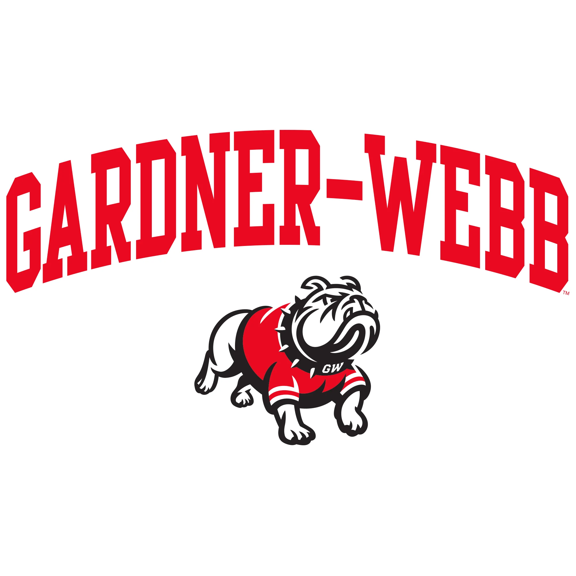 Gardner-Webb University Bulldogs Arch Logo Heavy Blend Hoodie - White - Image 2