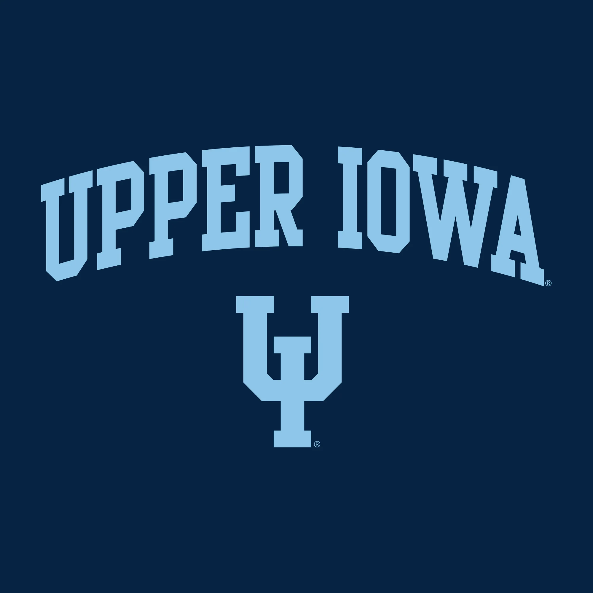 Upper Iowa University Peacocks Arch Logo Heavy Cotton Tank Top - Navy - Image 2