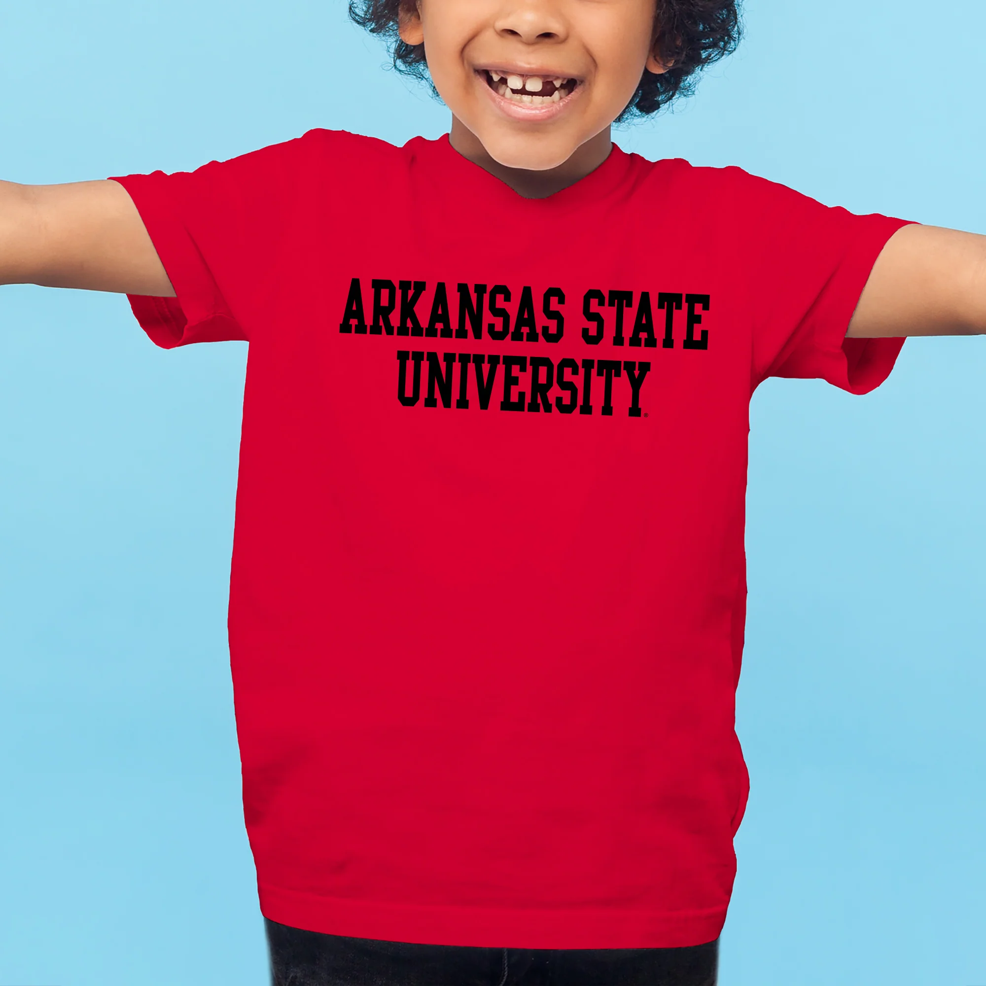 Arkansas State Basic Block Youth T-Shirt - Red - Image 4