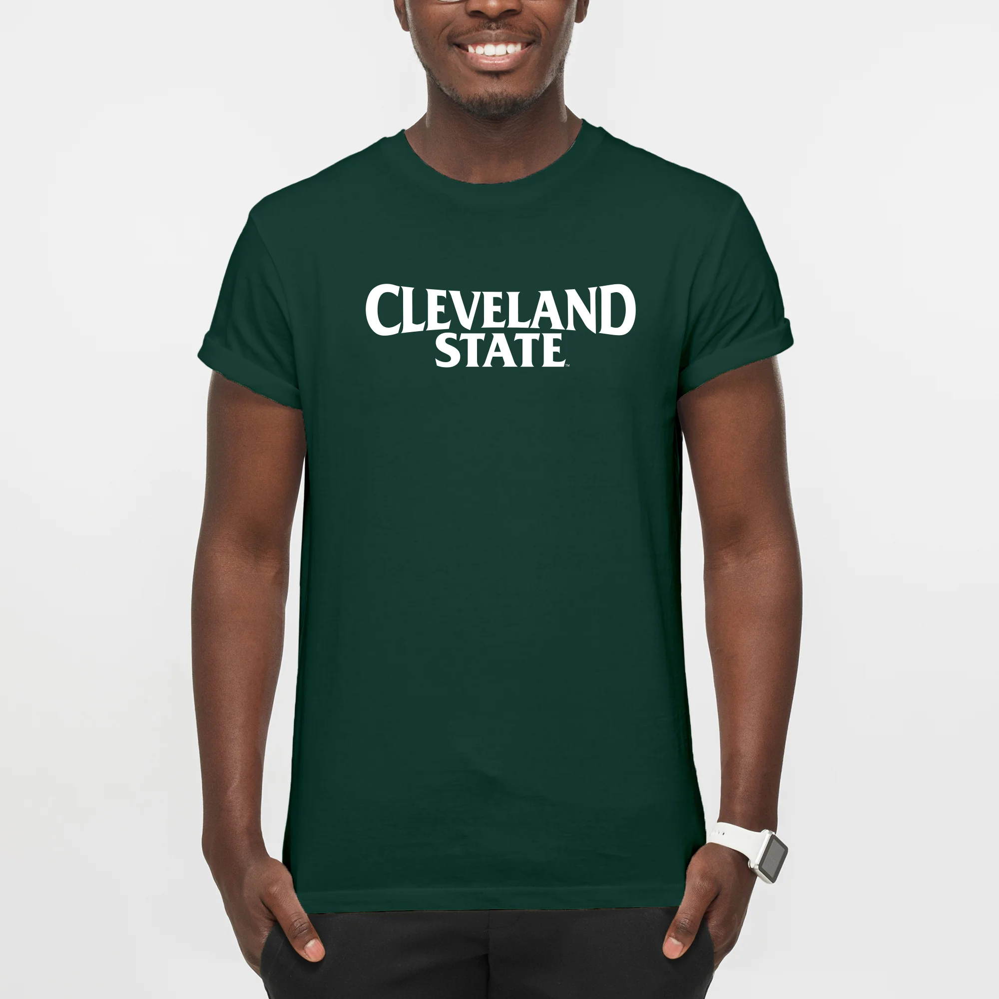 Cleveland State Vikings Basic Block T Shirt - Forest - Image 3
