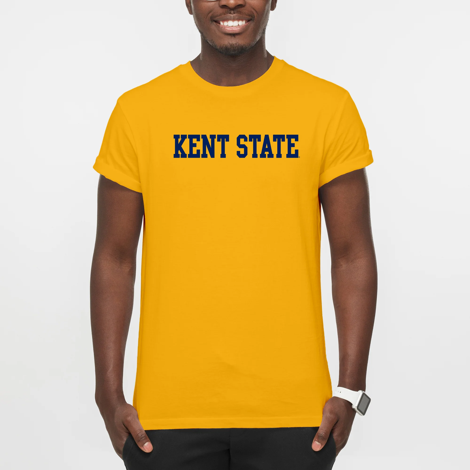Kent State Golden Flashes Basic Block T Shirt - Gold - Image 3