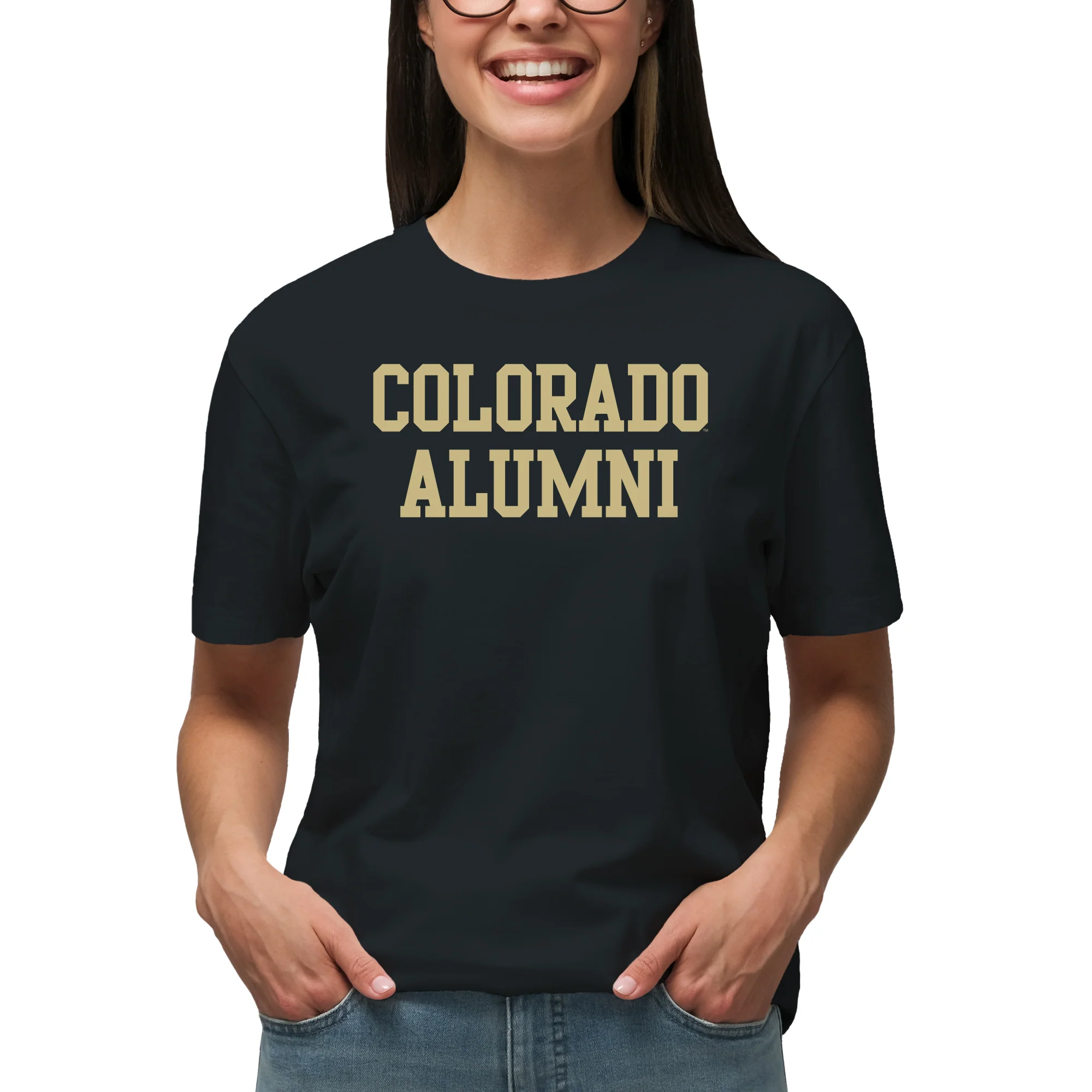 University of Colorado Buffaloes Alumni Block T Shirt - Black - Image 5