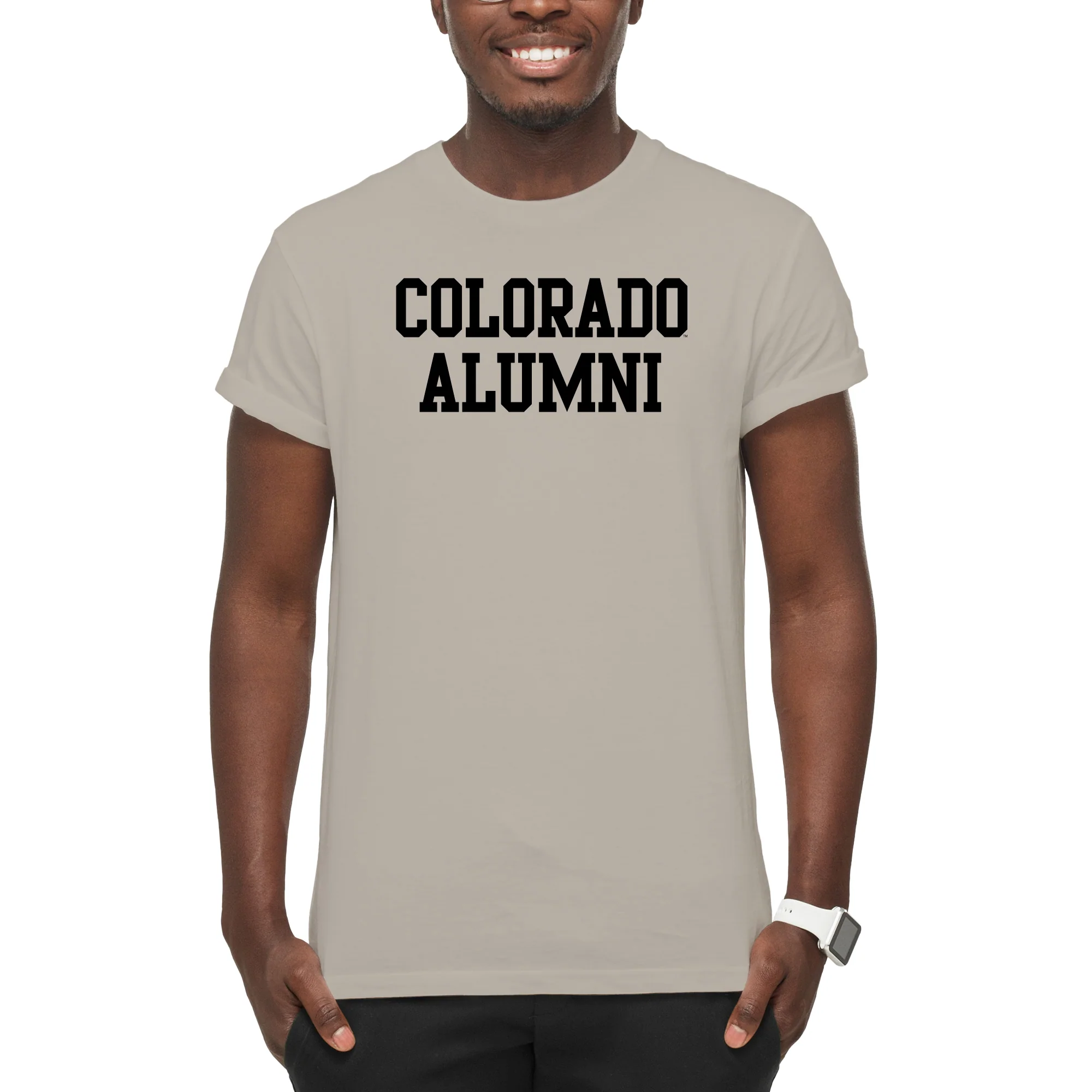 University of Colorado Buffaloes Alumni Block T Shirt - Sand - Image 4