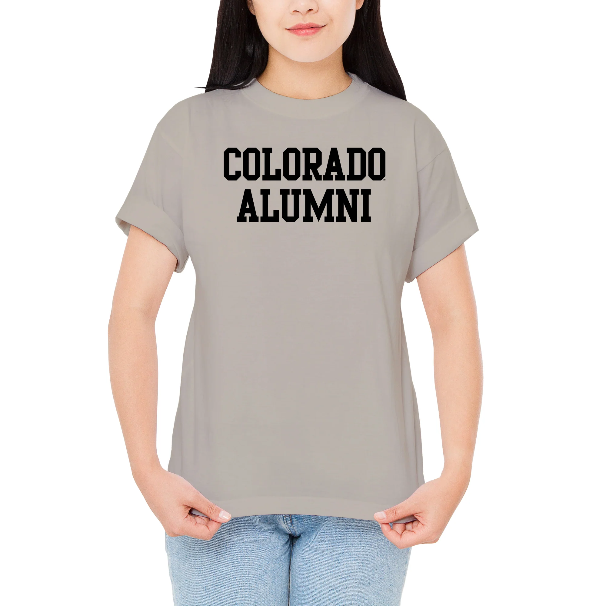 University of Colorado Buffaloes Alumni Block T Shirt - Sand - Image 5