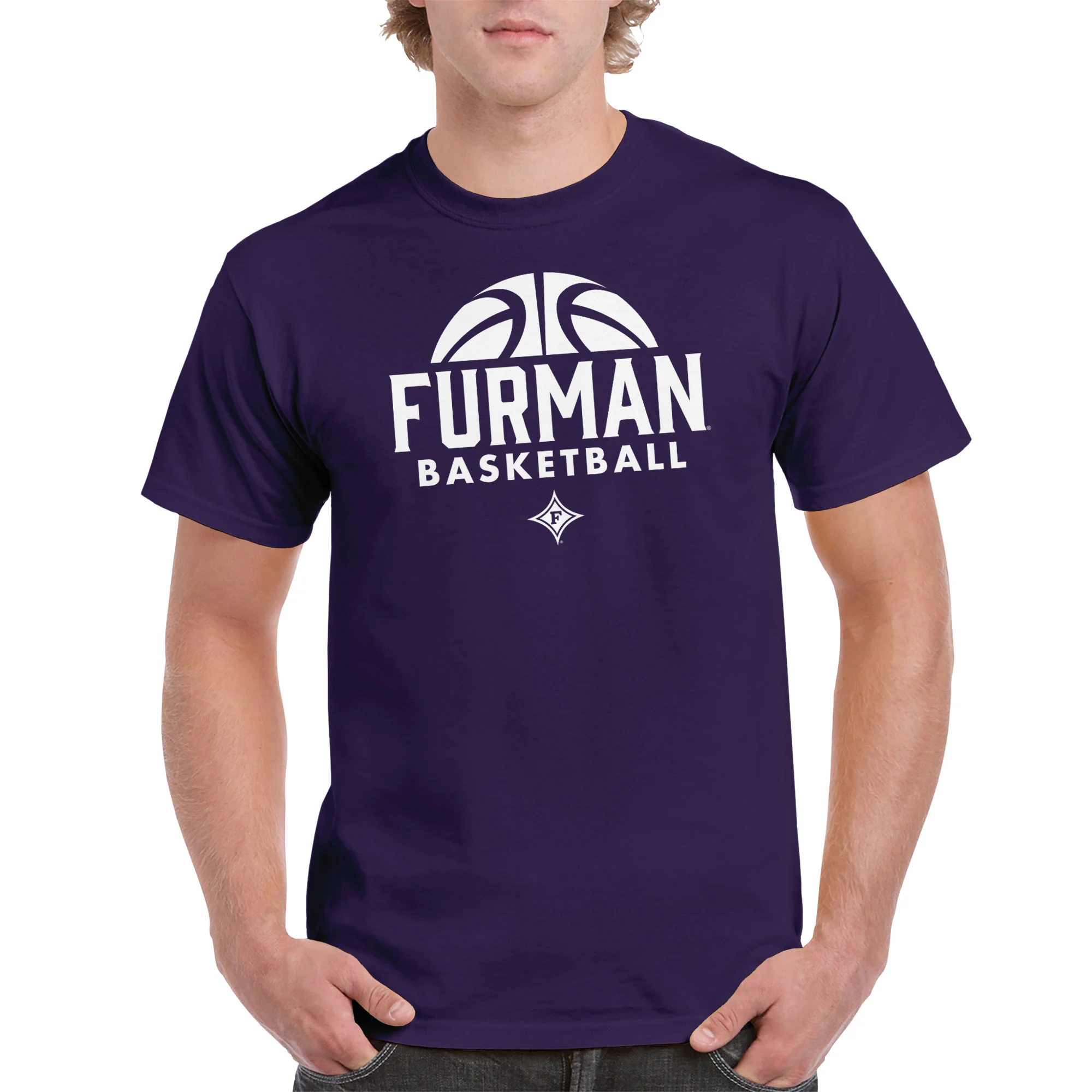 Furman University Paladins Basketball Hype T Shirt - Purple - Image 4