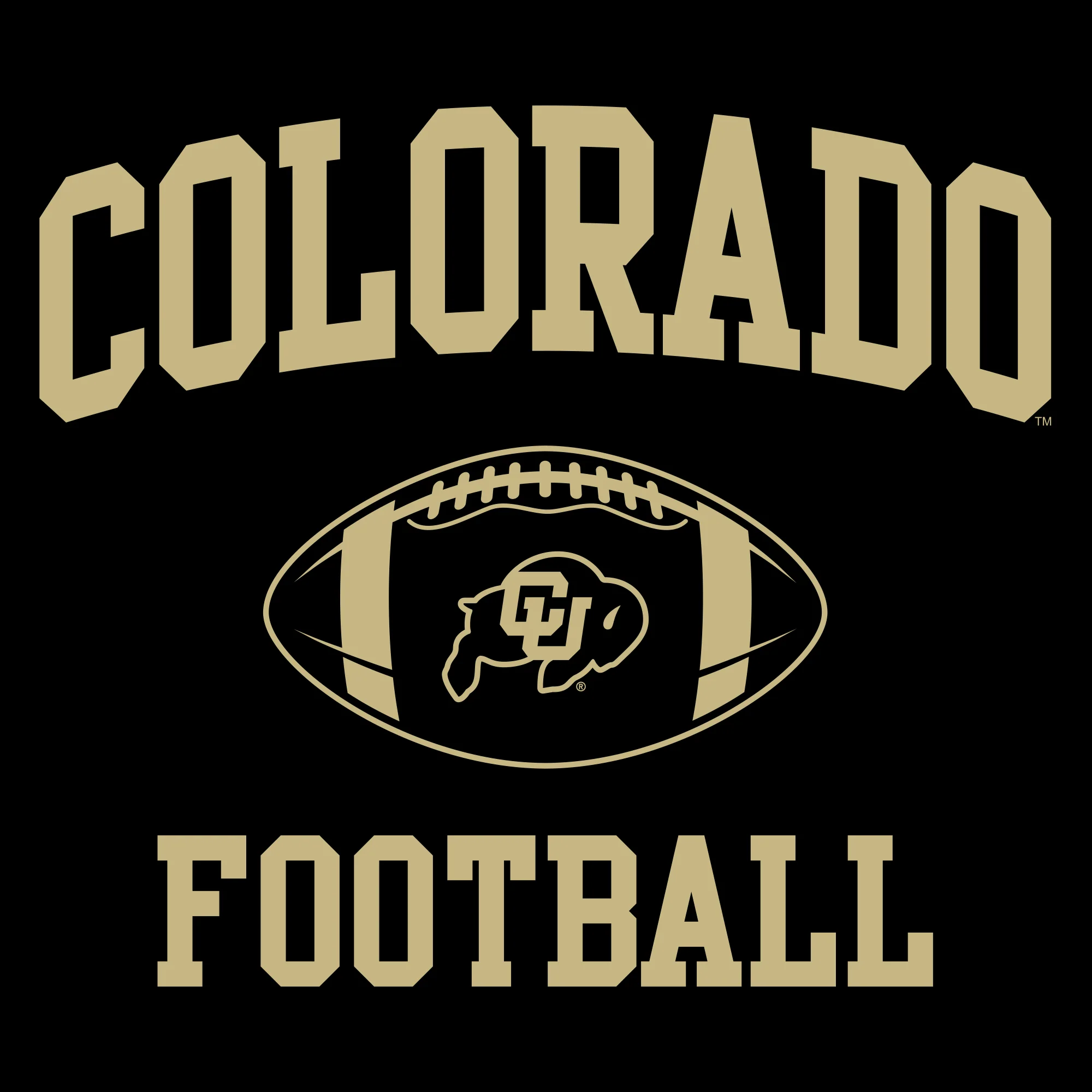 University of Colorado Buffaloes Classic Football Arch T Shirt - Black - Image 2