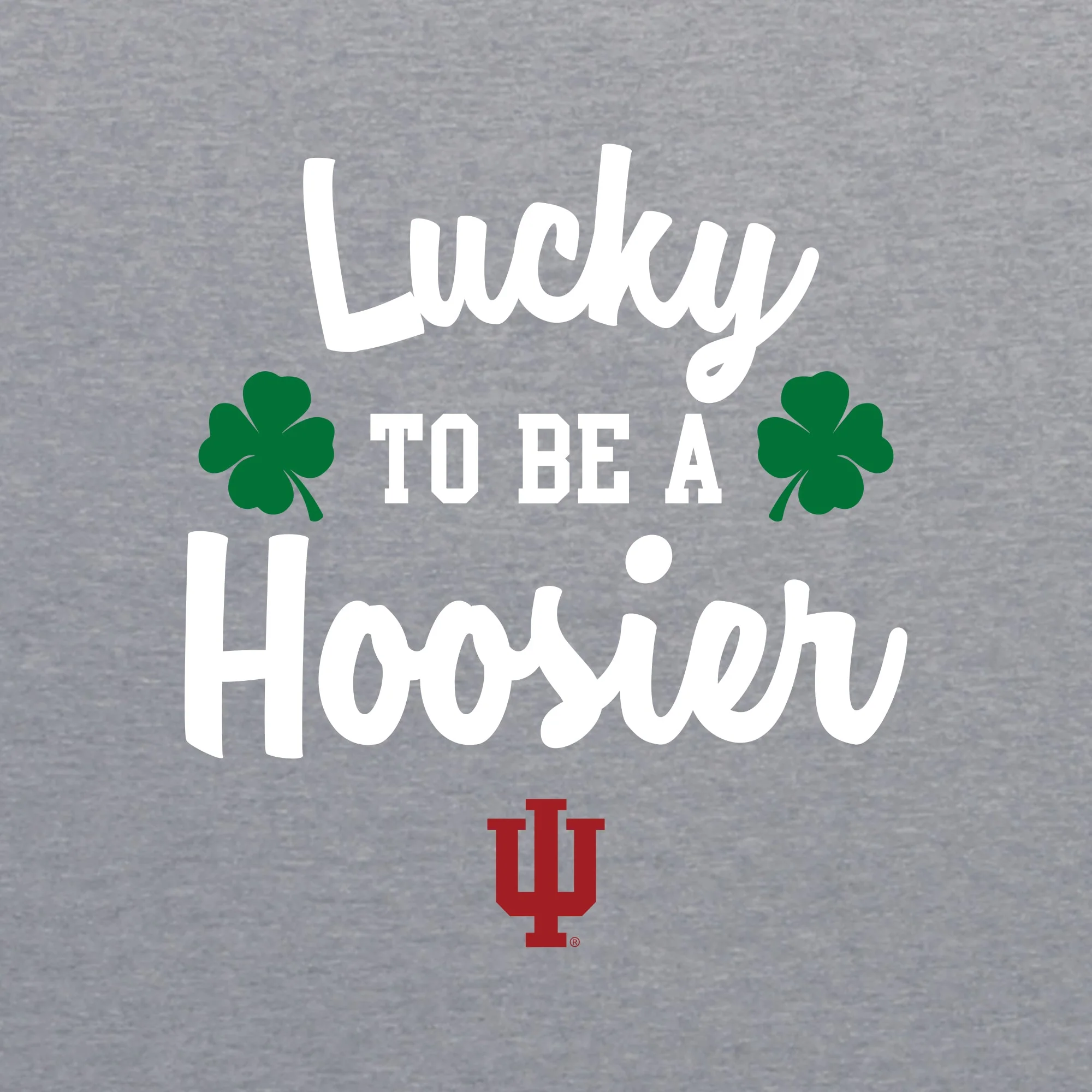 Indiana Hoosiers Lucky to be a Hoosier Triblend T Shirt - Athletic Grey - Image 2