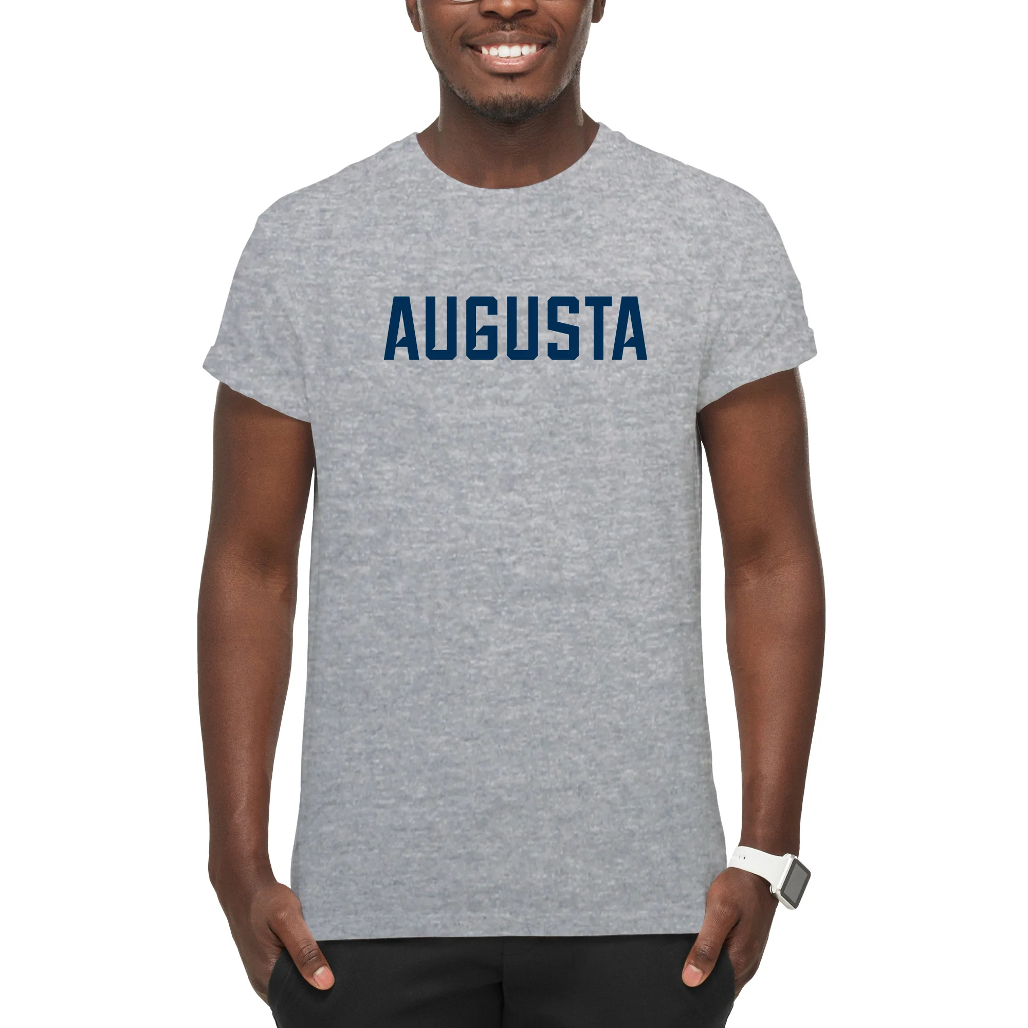 Augusta University Basic Block T-Shirt - Sport Grey - Image 3