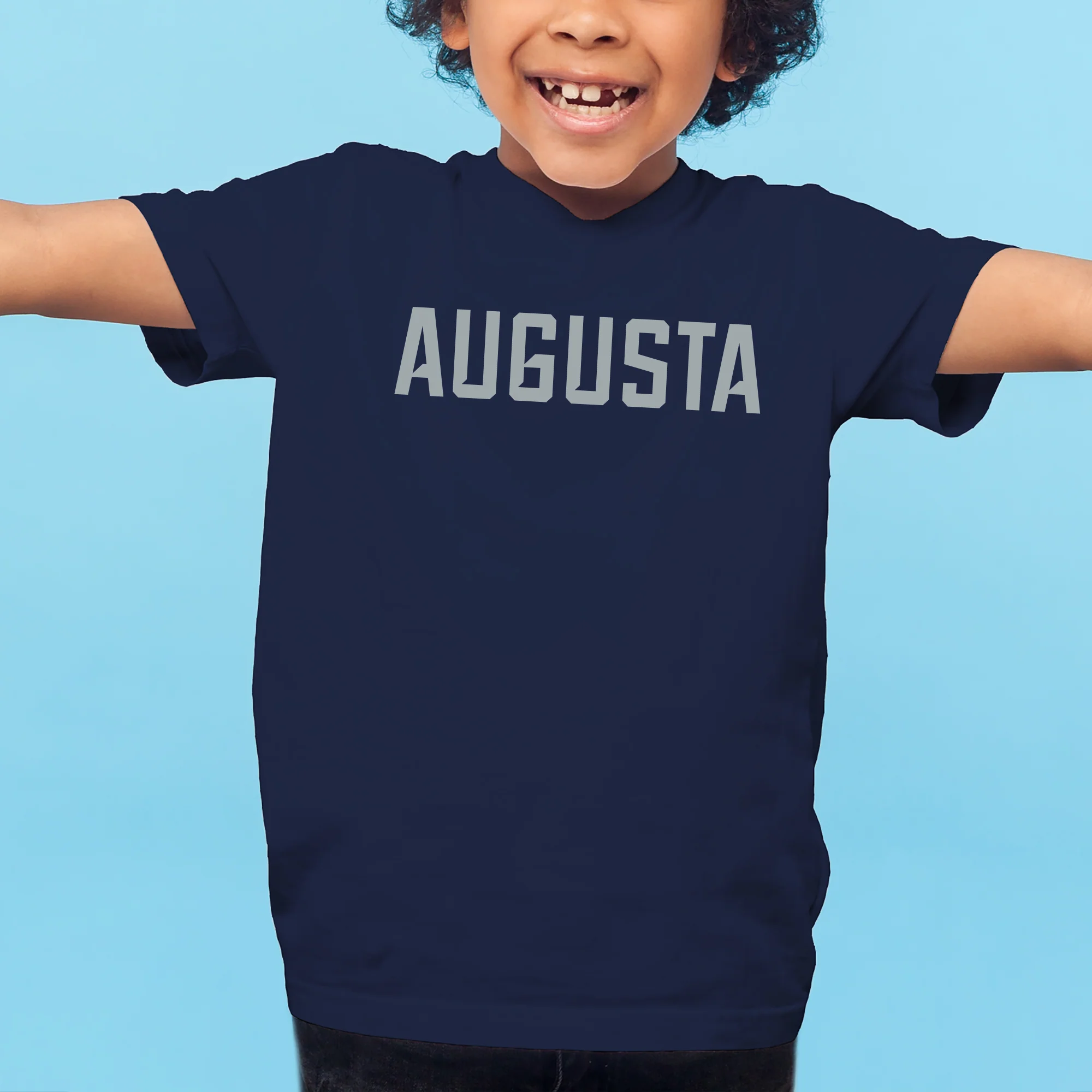 Augusta University Basic Block Youth T-Shirt - Navy - Image 3