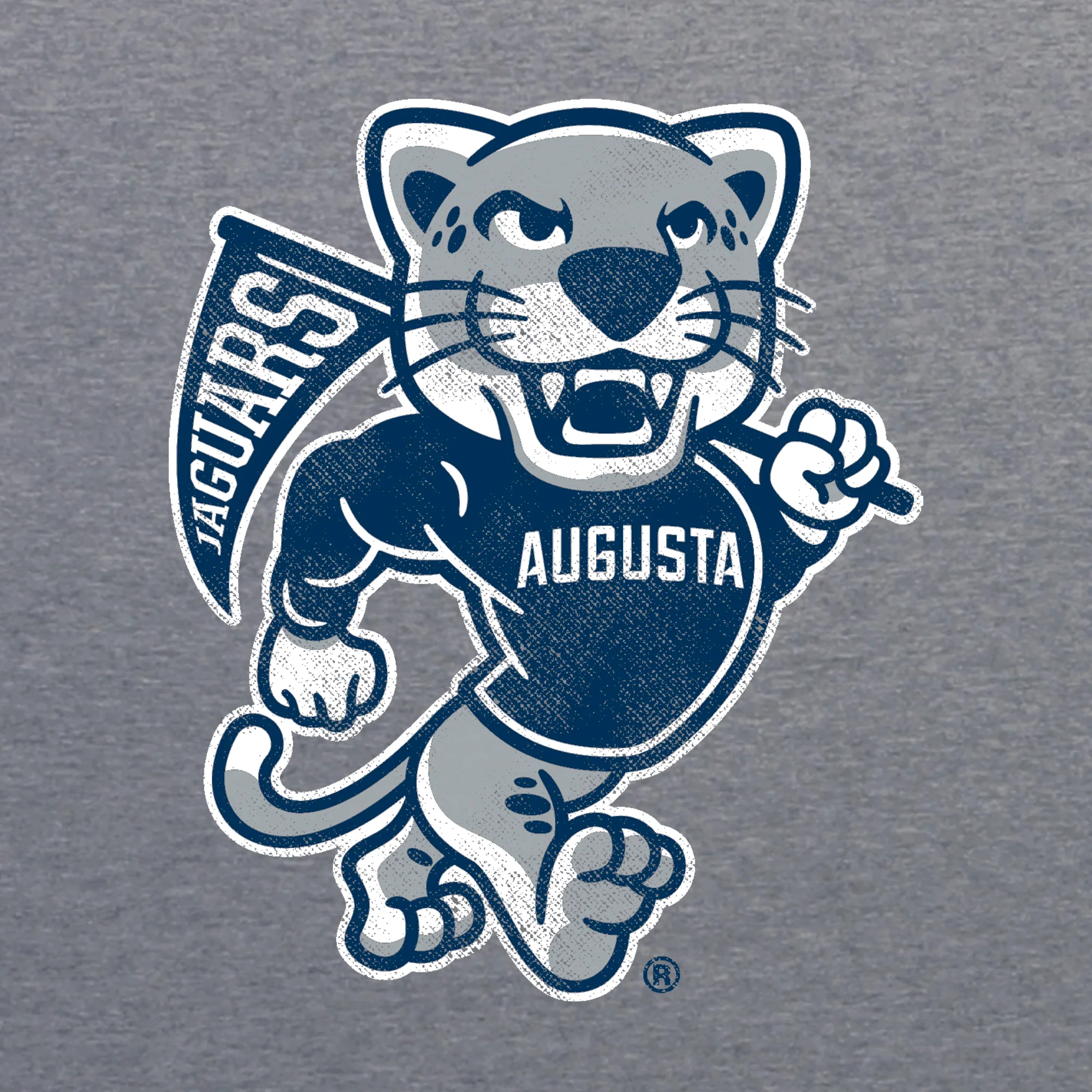 Augusta University Mascot Spirit Mark Triblend T-Shirt - Premium Heather - Image 2