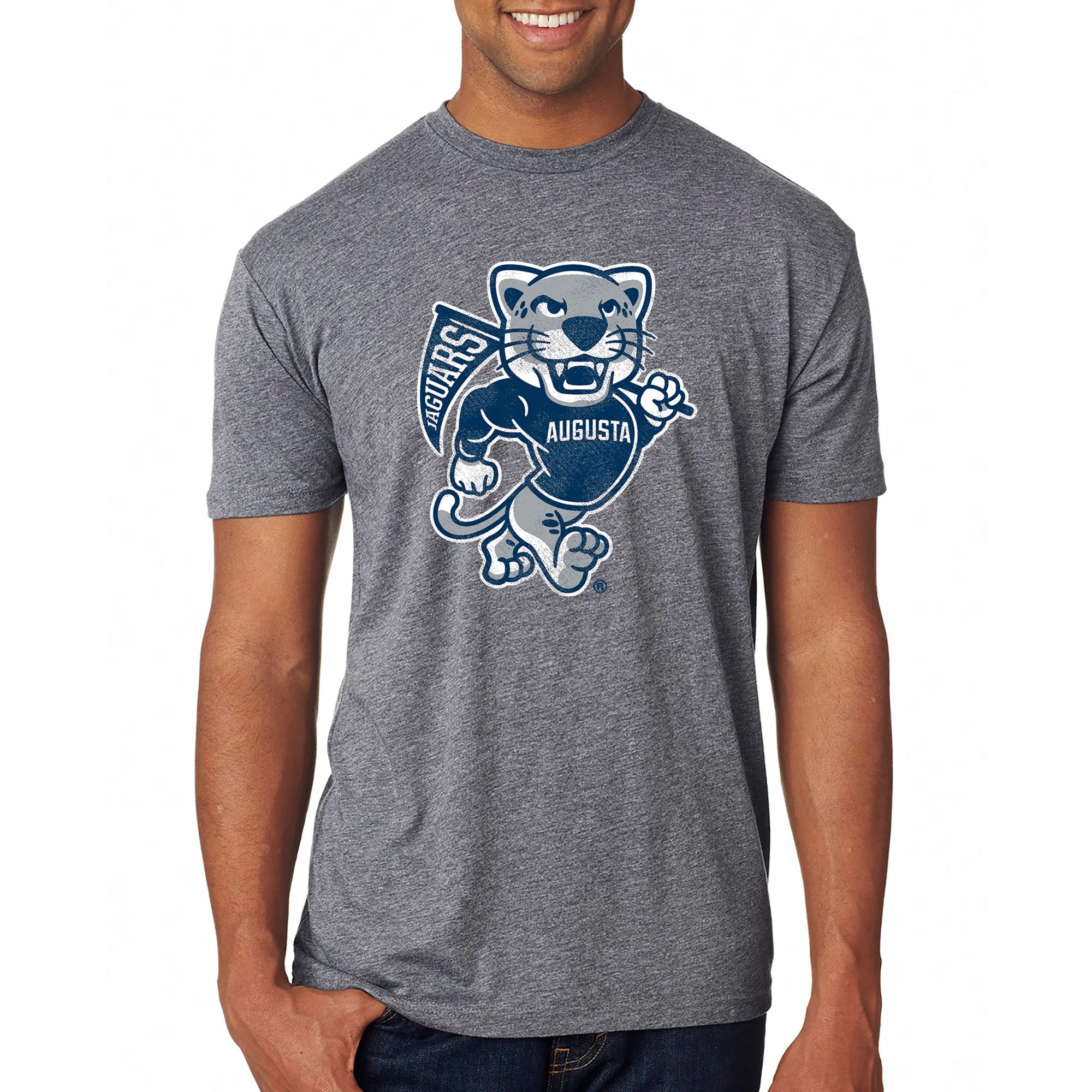 Augusta University Mascot Spirit Mark Triblend T-Shirt - Premium Heather - Image 3