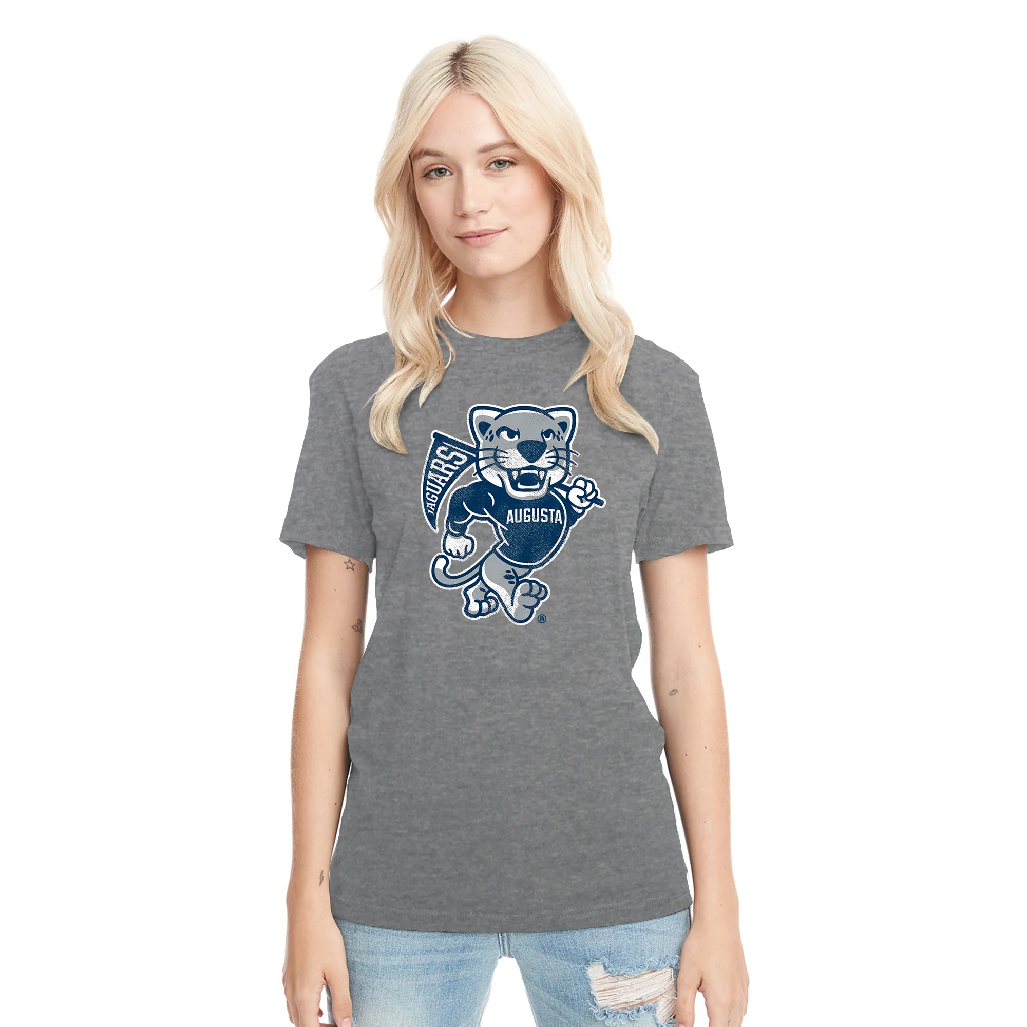 Augusta University Mascot Spirit Mark Triblend T-Shirt - Premium Heather - Image 4