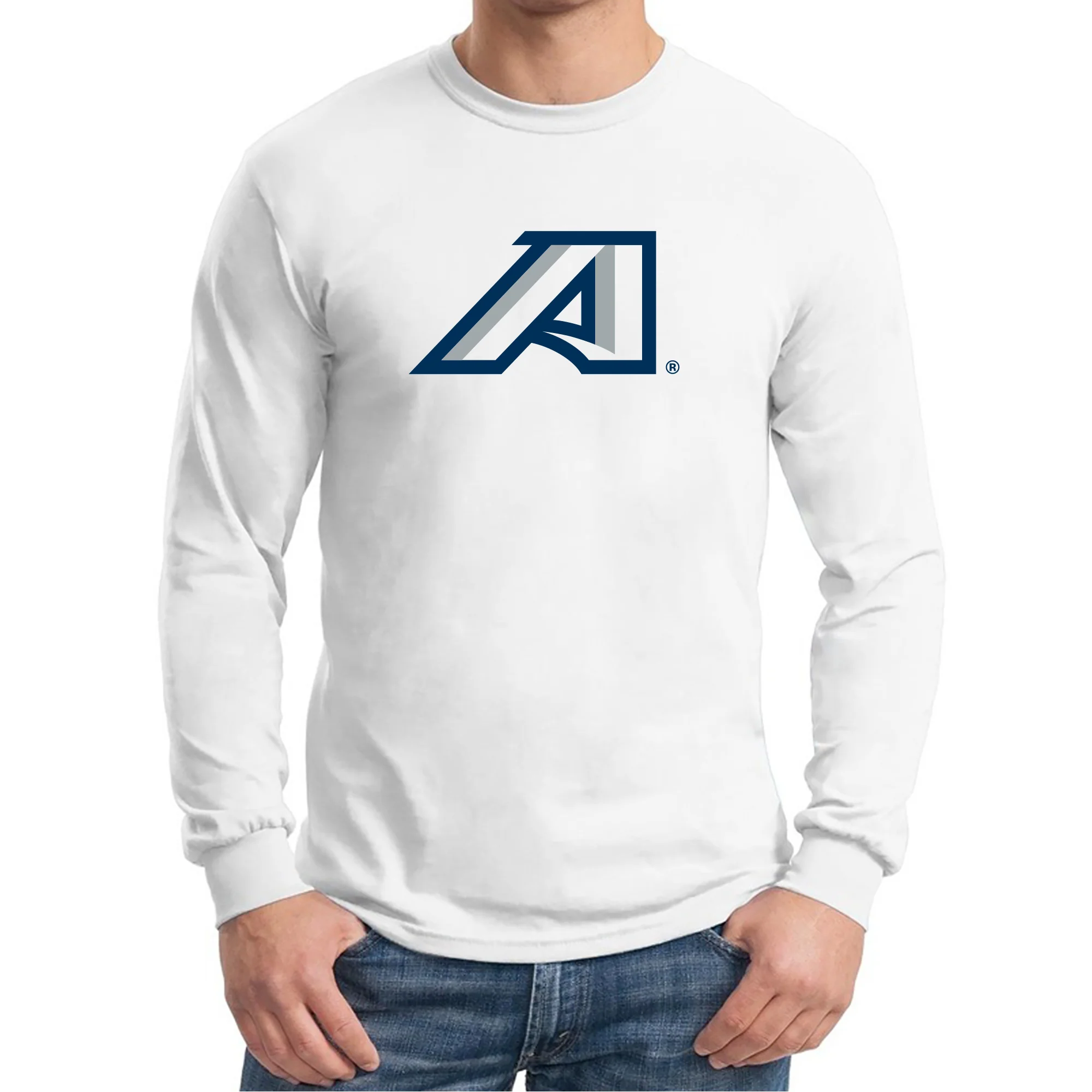 Augusta University Primary Logo Long Sleeve - White - Image 3