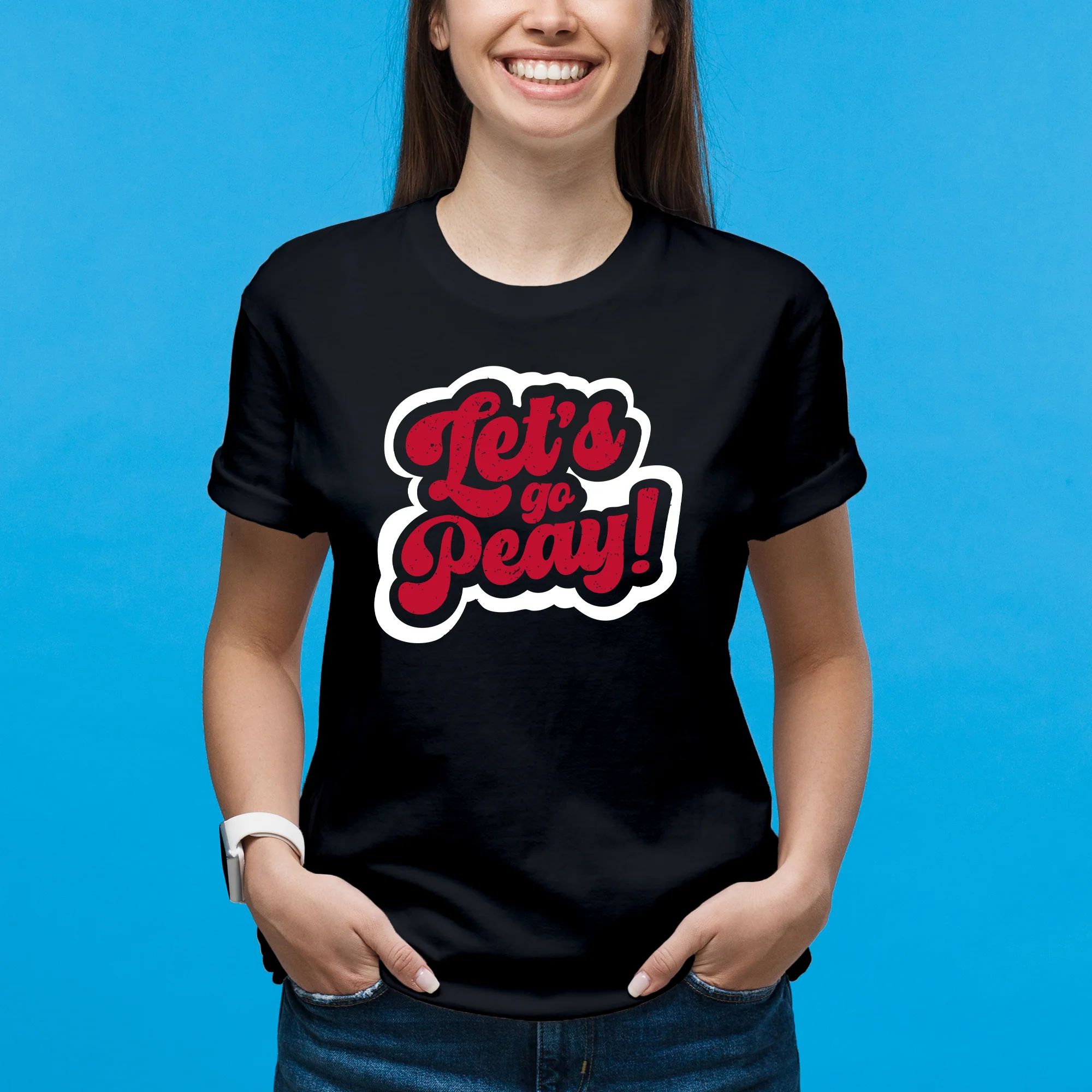 Austin Peay Governors Let's Go Peay T Shirt - Black - Image 4