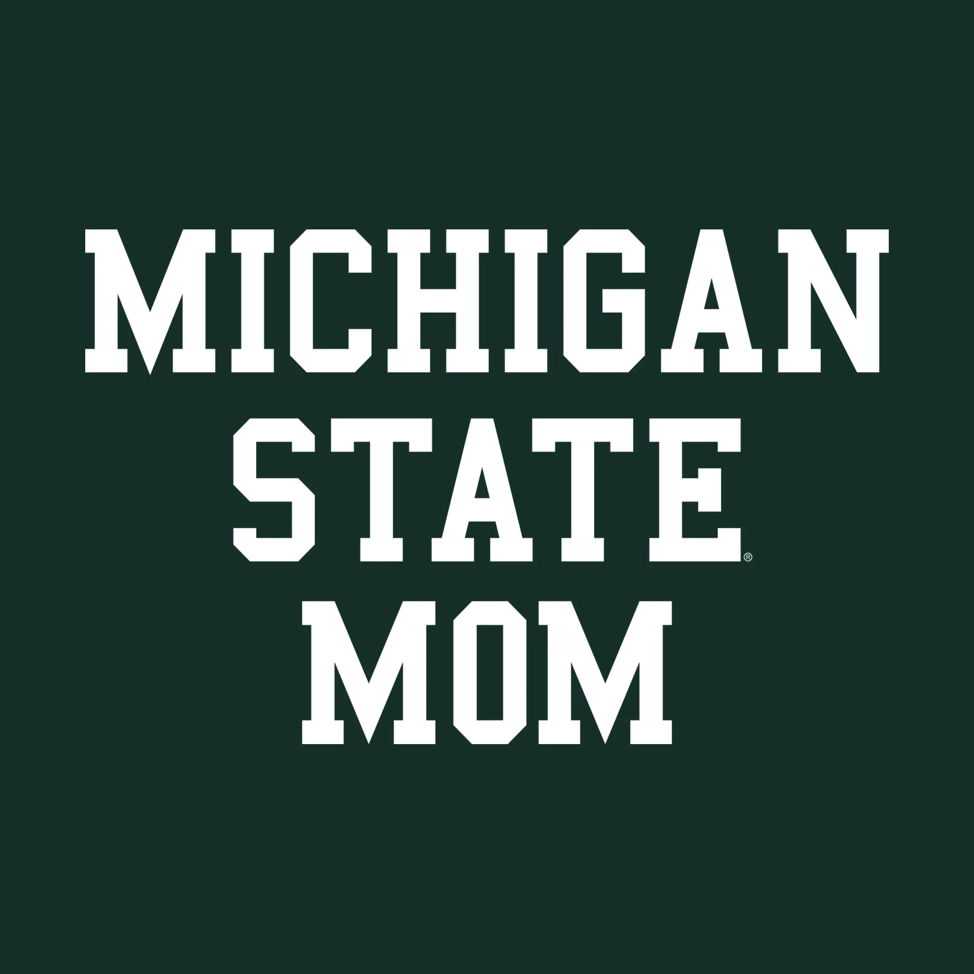 Michigan State Spartans Basic Block Mom Crewneck Sweatshirt - Forest - Image 2