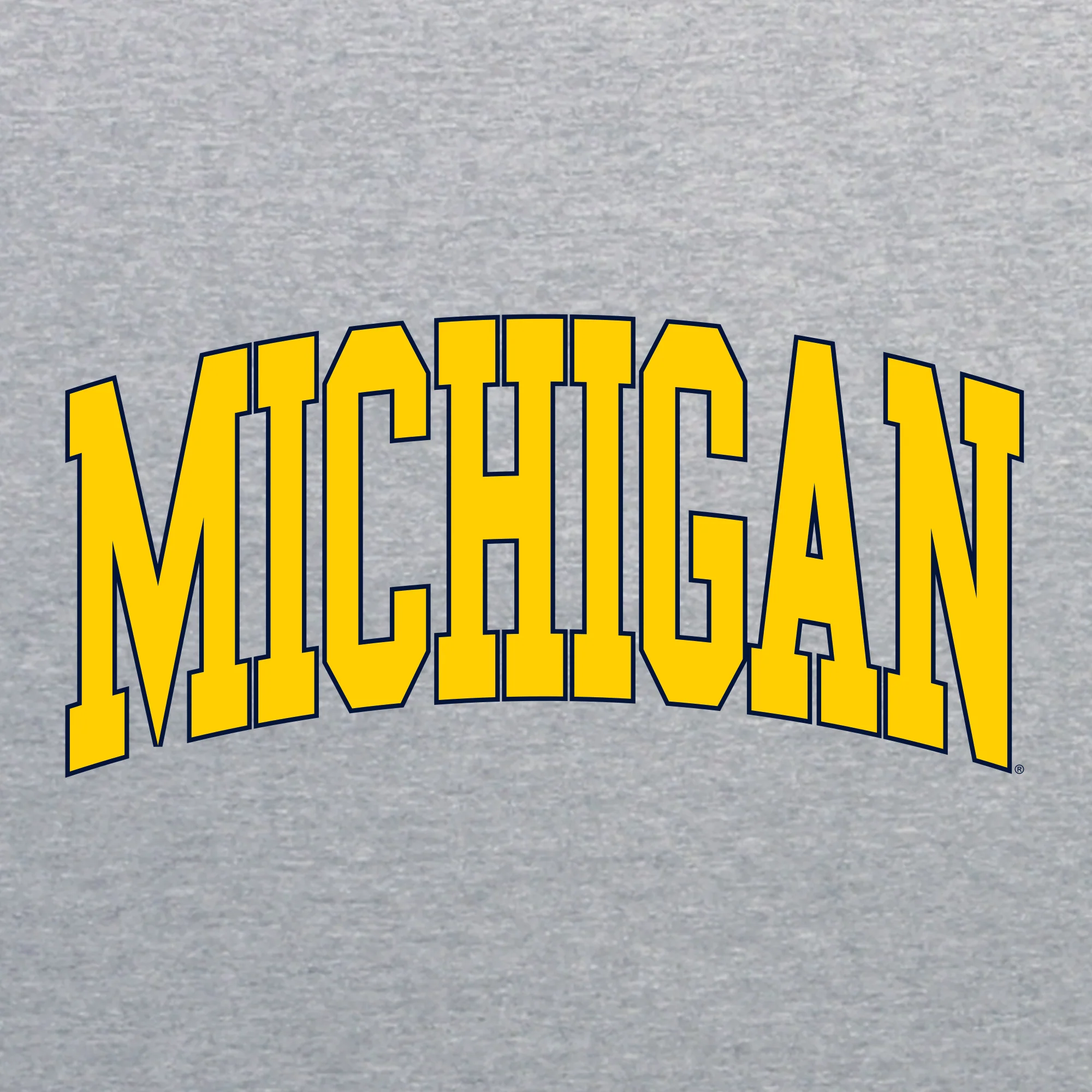 Michigan Wolverines Mega Arch Crewneck Sweatshirt - Sport Grey - Image 2