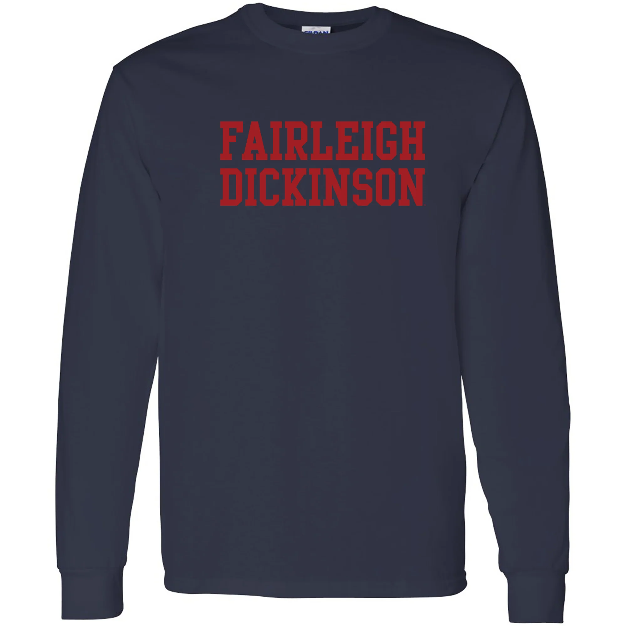 Fairleigh Dickinson University Knights/Devils Basic Block Cotton Long Sleeve T-Shirt - Navy