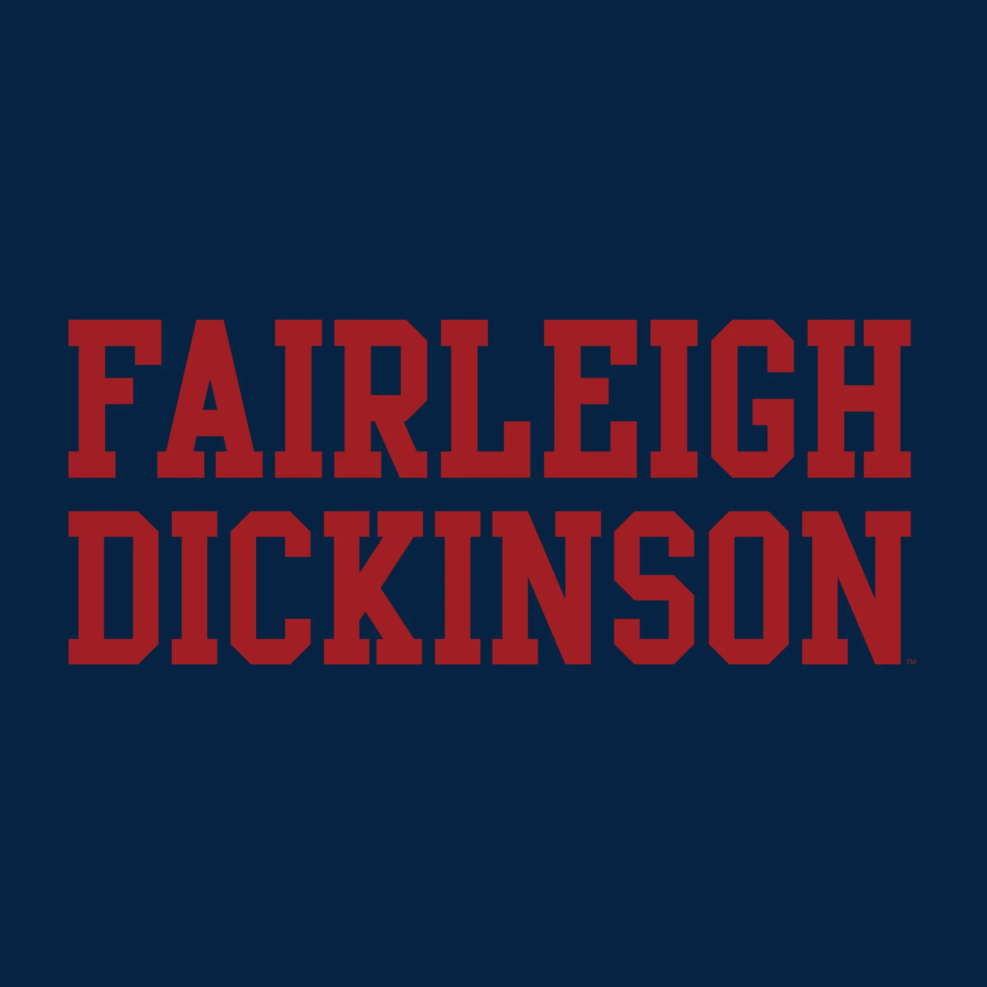 Fairleigh Dickinson University Knights/Devils Basic Block Cotton Long Sleeve T-Shirt - Navy - Image 2