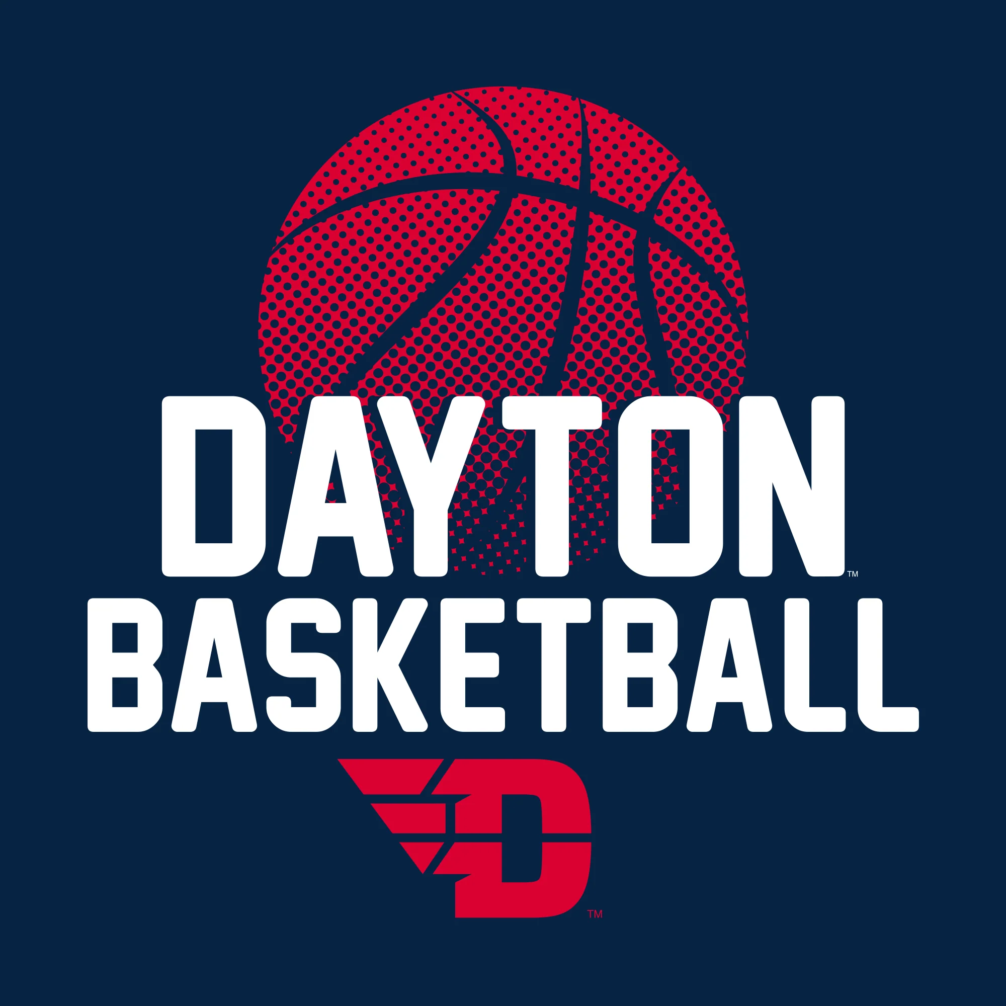 University of Dayton Flyers Basketball Flux Cotton Short Sleeve T Shirt - Navy - Image 2
