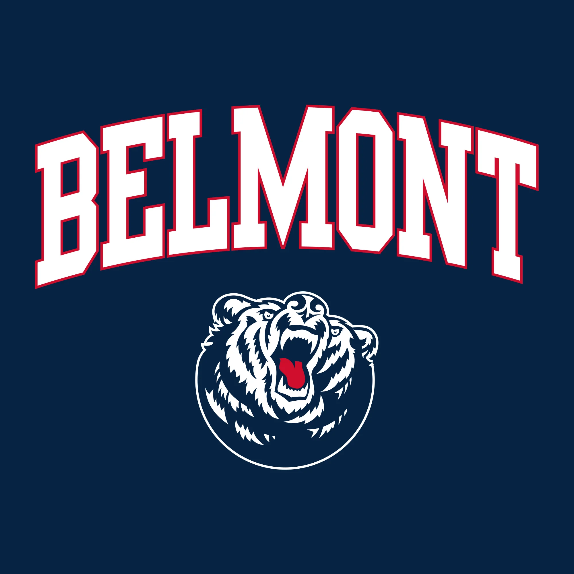Belmont University Bruins Arch Logo Basic Cotton Short Sleeve T Shirt - Navy - Image 2
