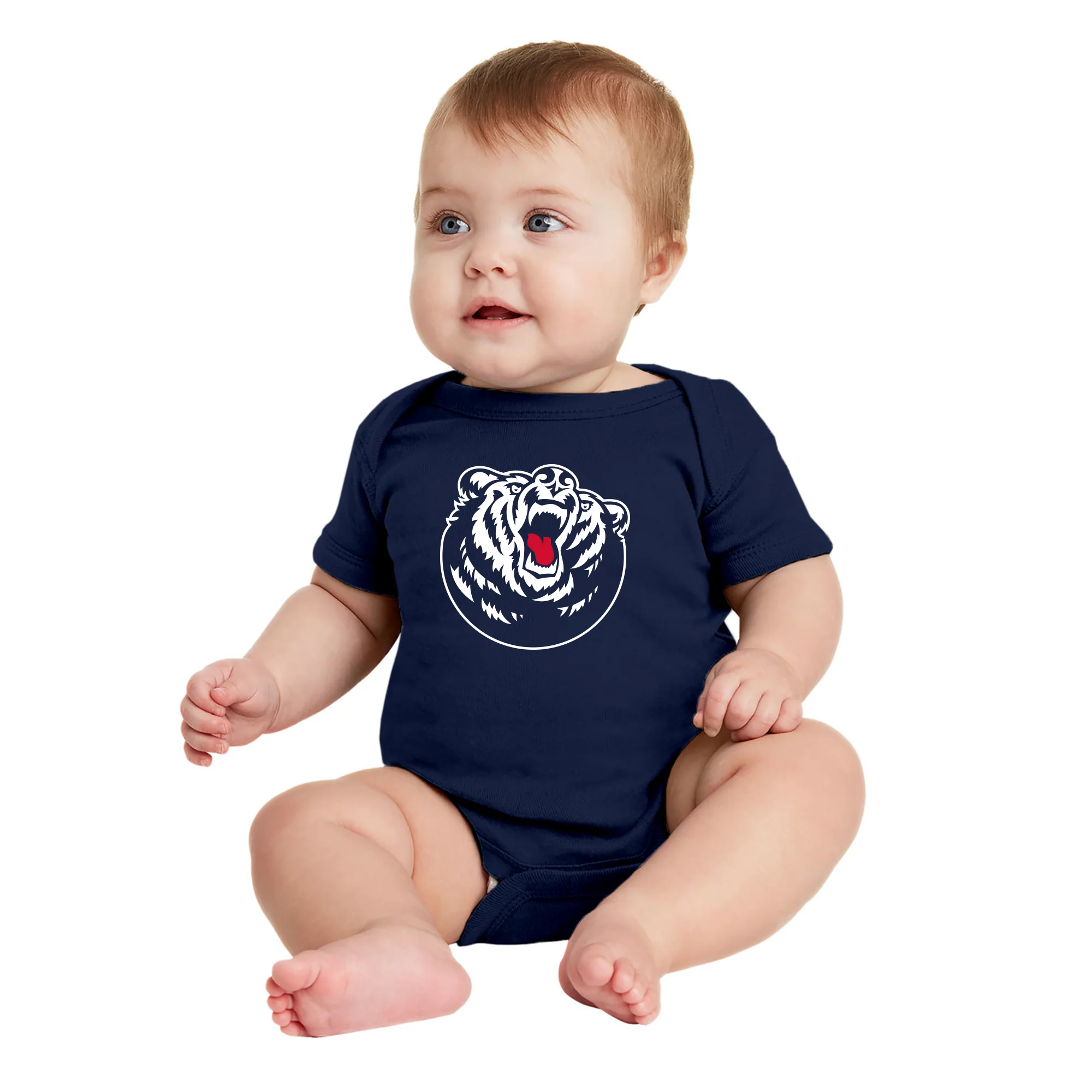 Belmont University Bruins Primary Logo Infant Creeper - Navy - Image 3