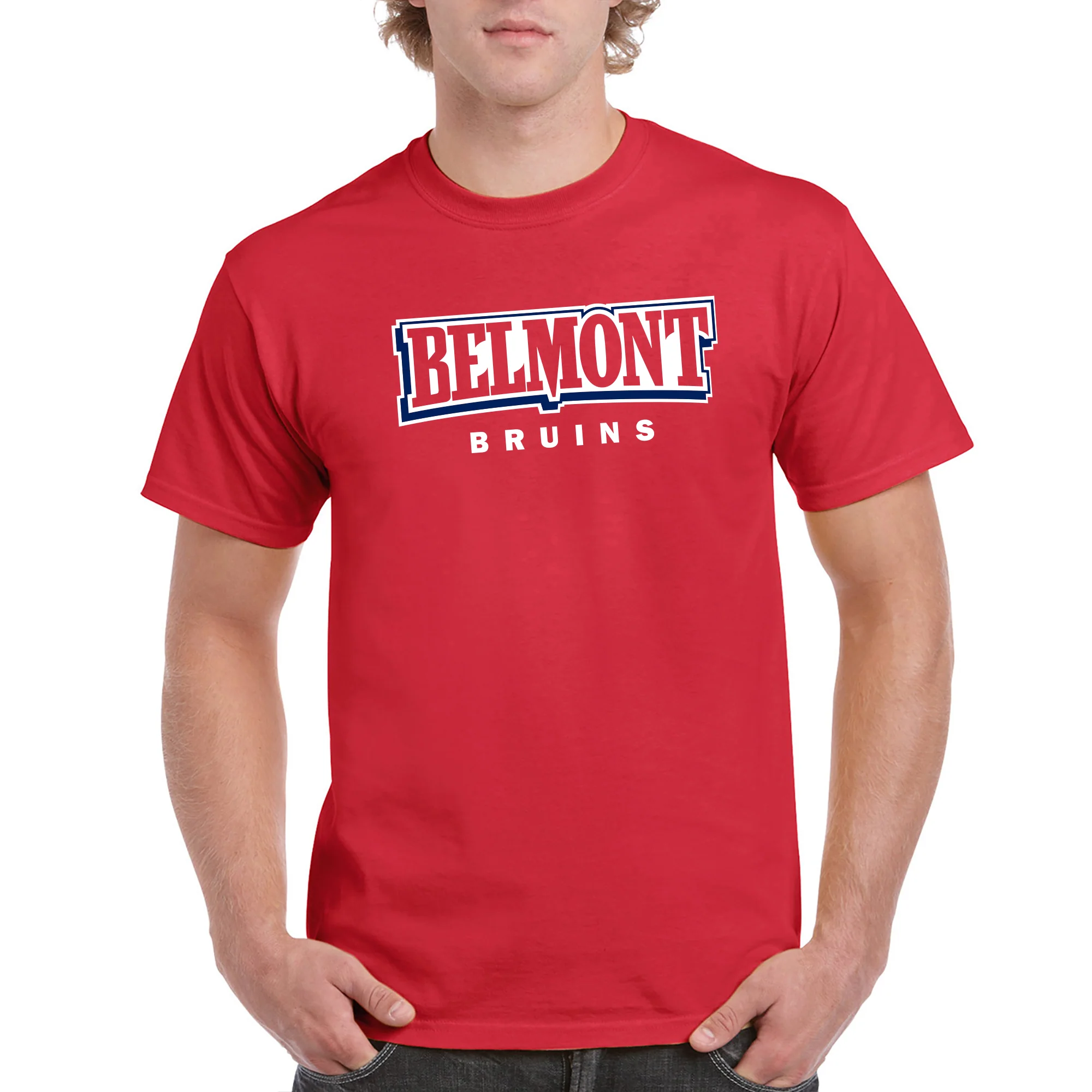 Belmont Front Back Print T-Shirt - Red - Image 3