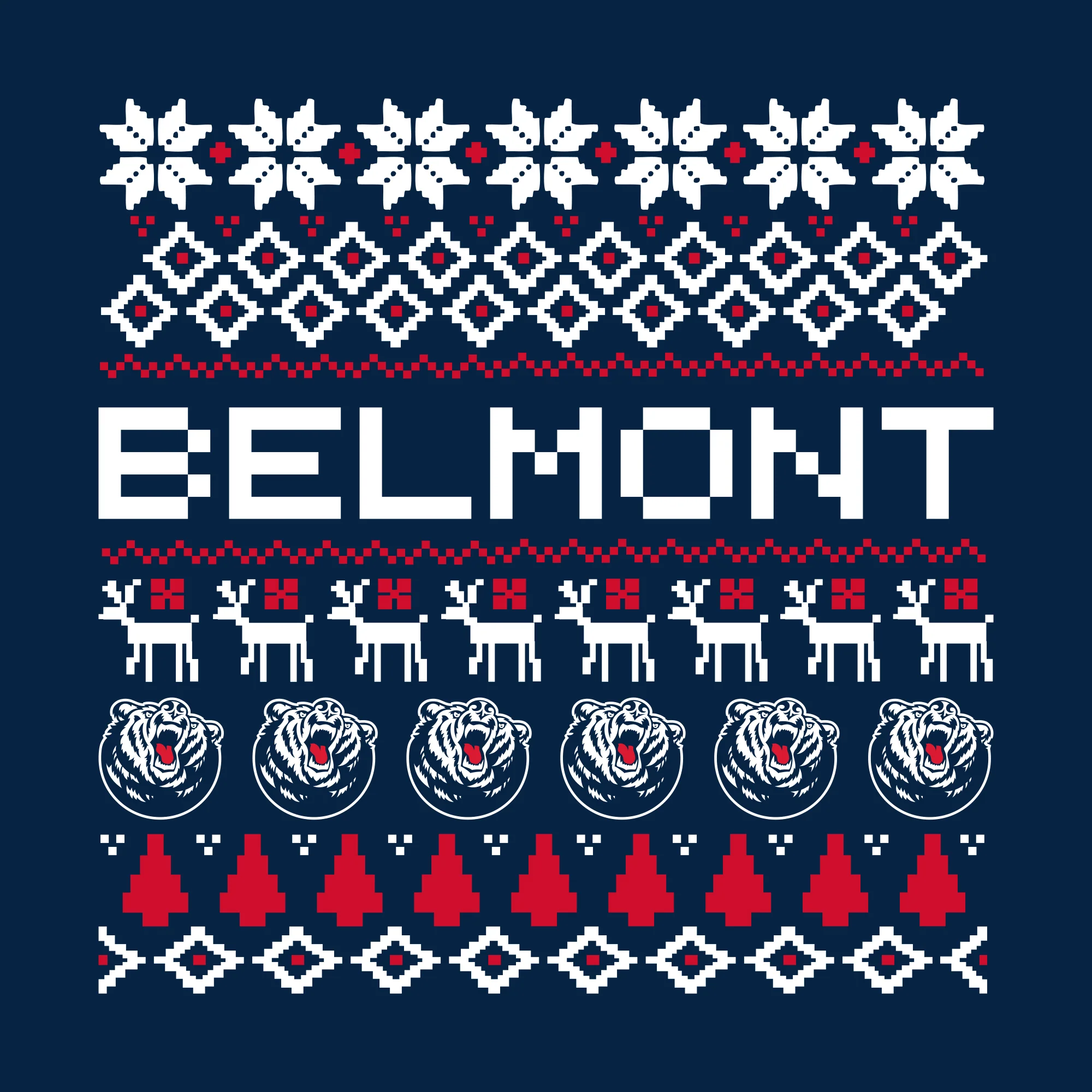 Belmont Holiday Sweater Crewneck - Navy - Image 2